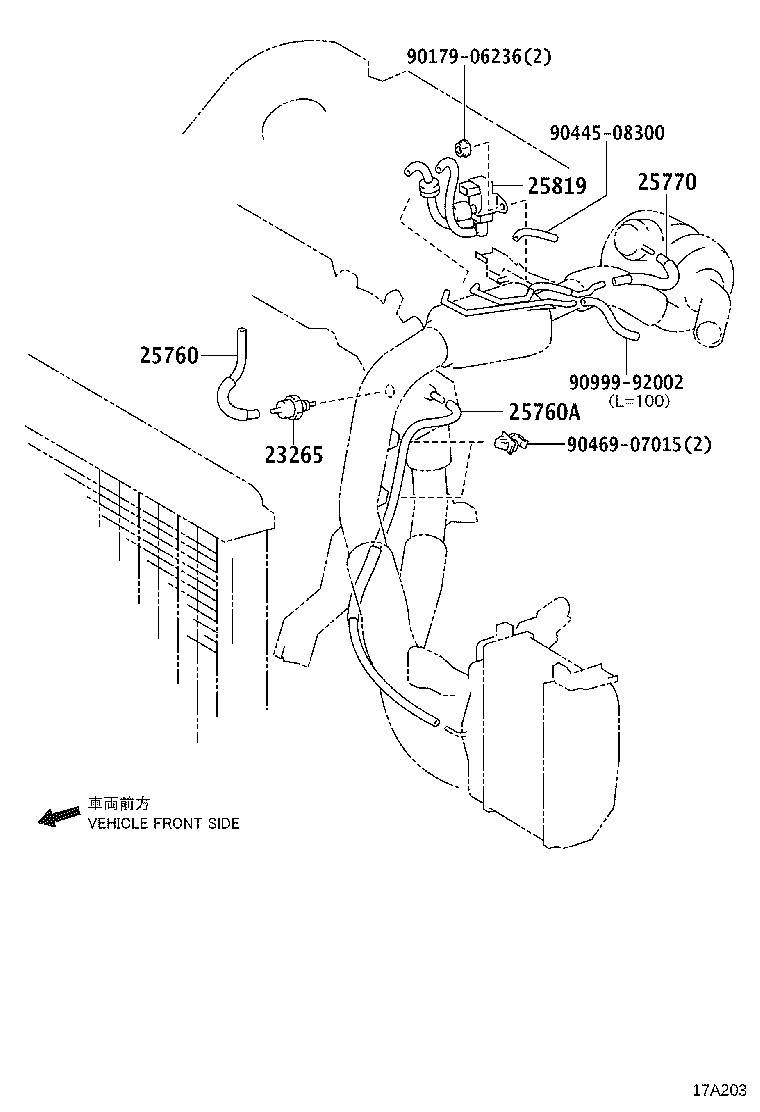 25760-26010 HOSE ASSY, VACUUM TRANSMITTING product image