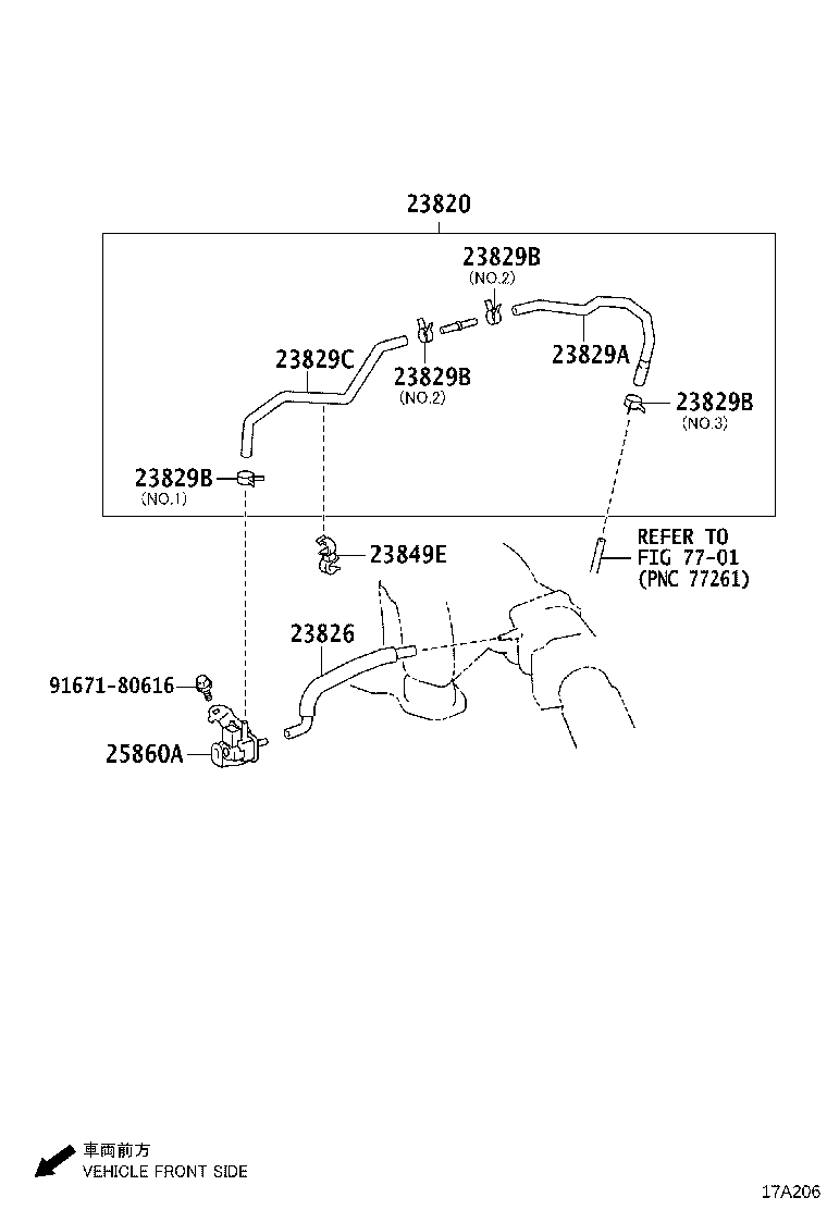 25860-36030 VALVE ASSY, VACUUM SWITCHING, NO.2 product image
