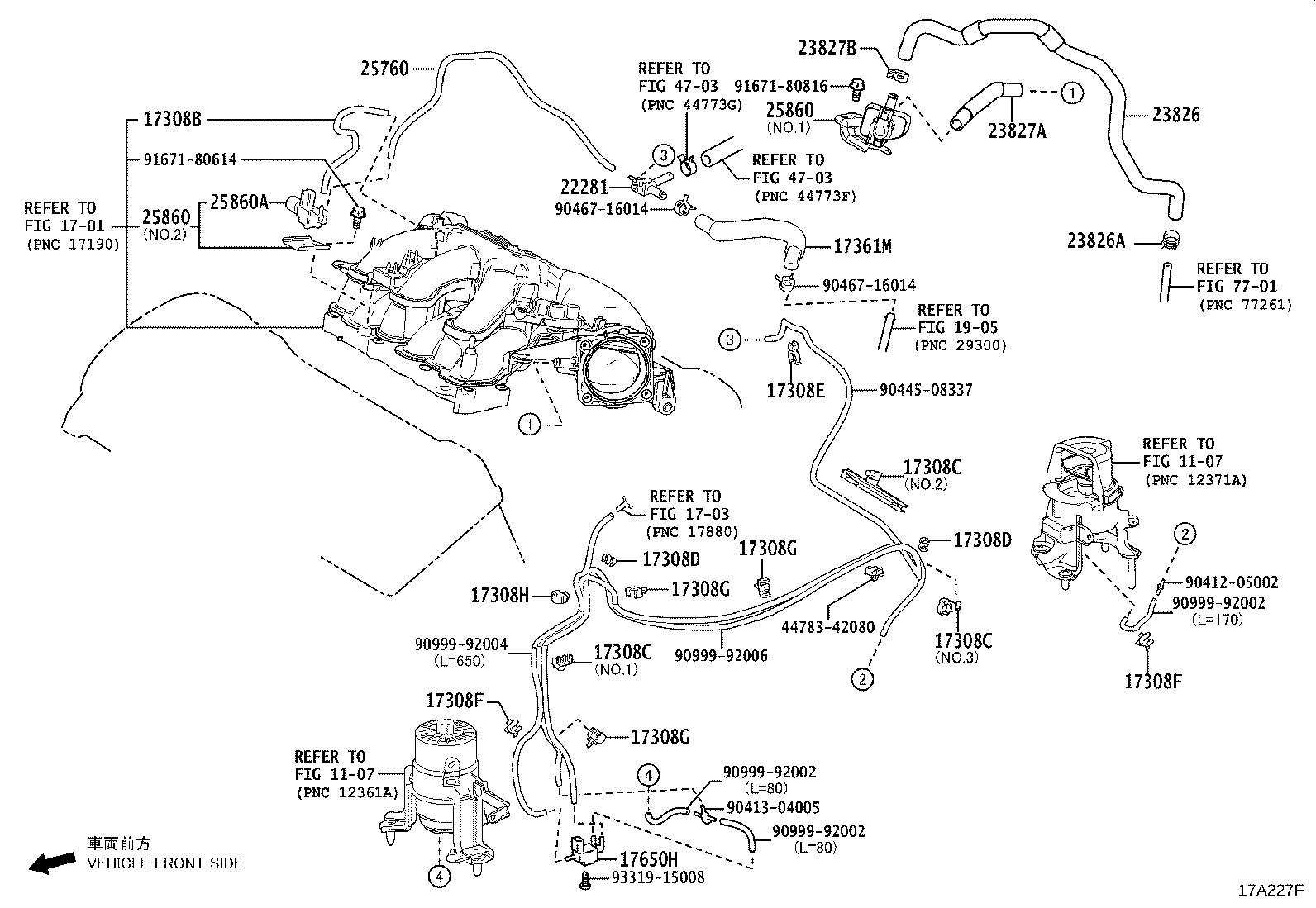 Toyota 25760-31020 HOSE ASSY, VACUUM TRANSMITTING