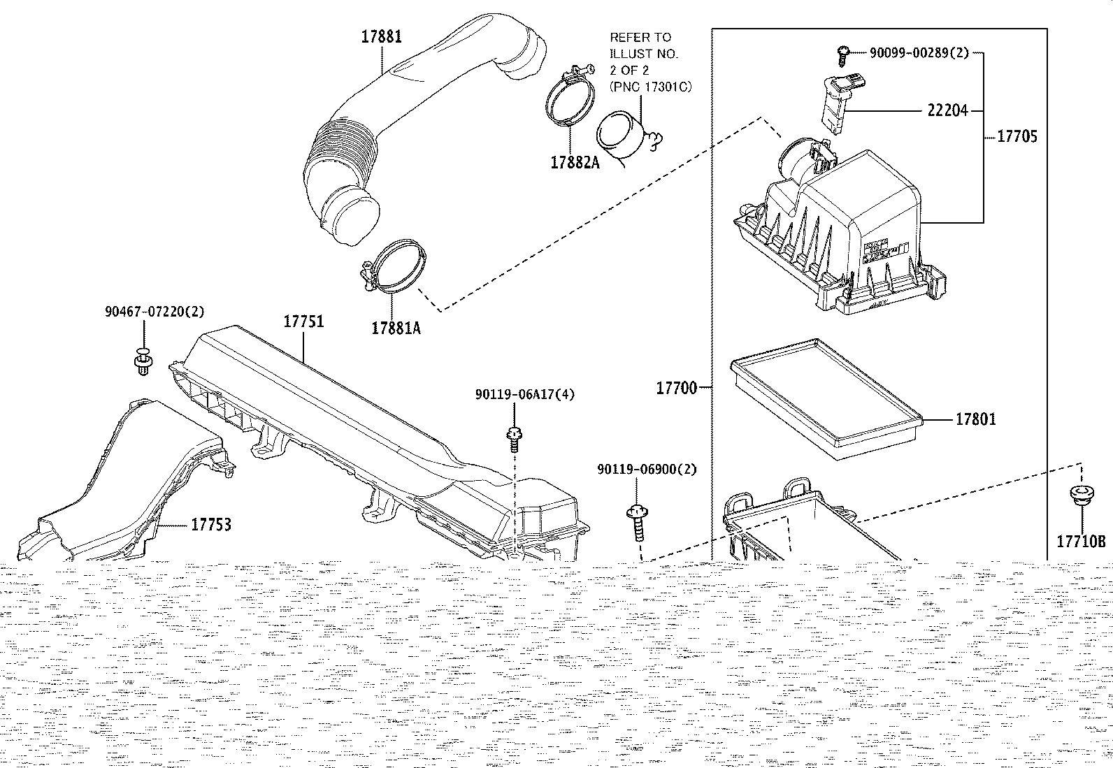 17705-47140 CAP SUB-ASSY, AIR CLEANER product image