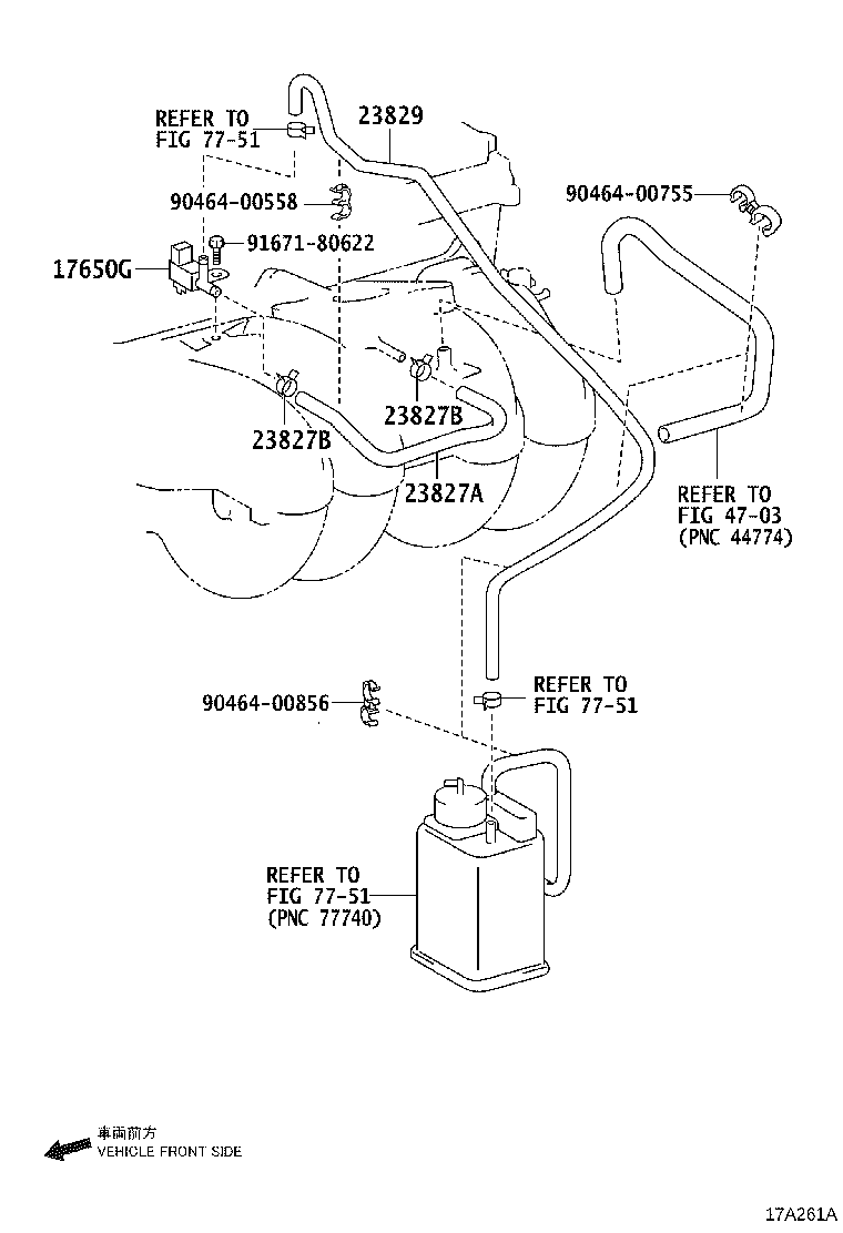 23829-0P220 HOSE, FUEL VAPOR FEED, NO.3 product image