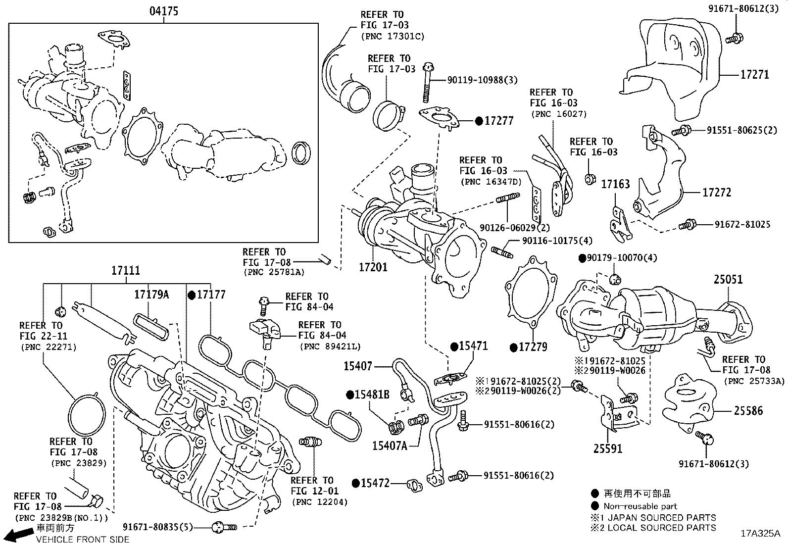 15407-47010 PIPE SUB-ASSY, TURBO OIL INLET product image