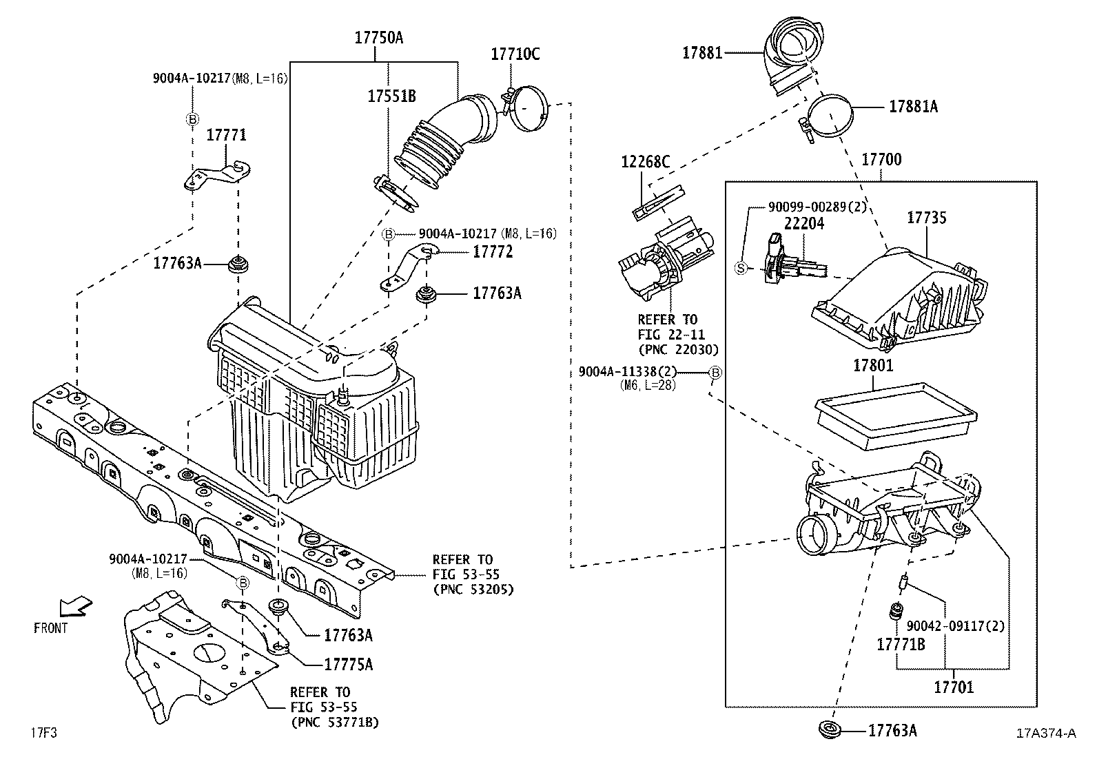 17880-BZ210 HOSE, AIR CLEANER, NO.1 product image