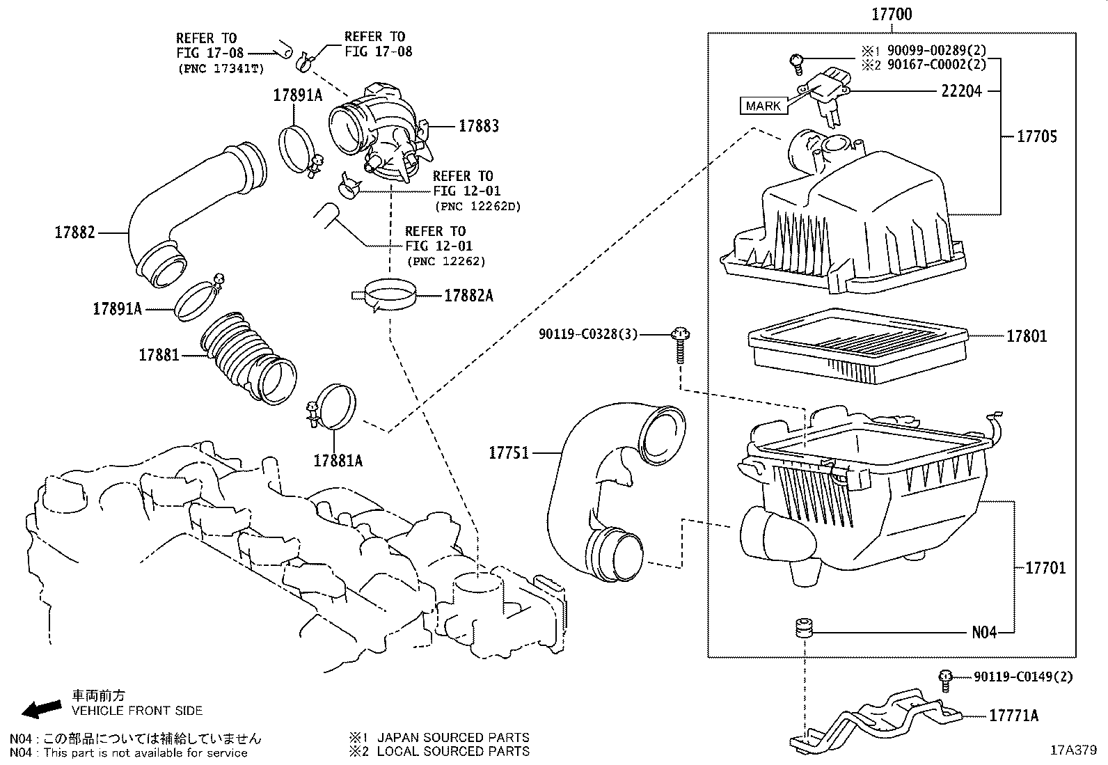 17705-0Y220 CAP SUB-ASSY, AIR CLEANER product image