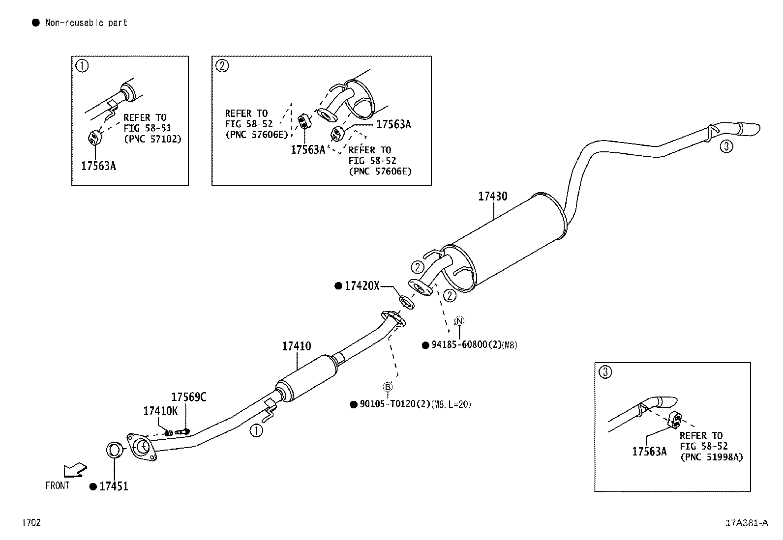 17410-BZ840 PIPE ASSY, EXHAUST, FRONT product image