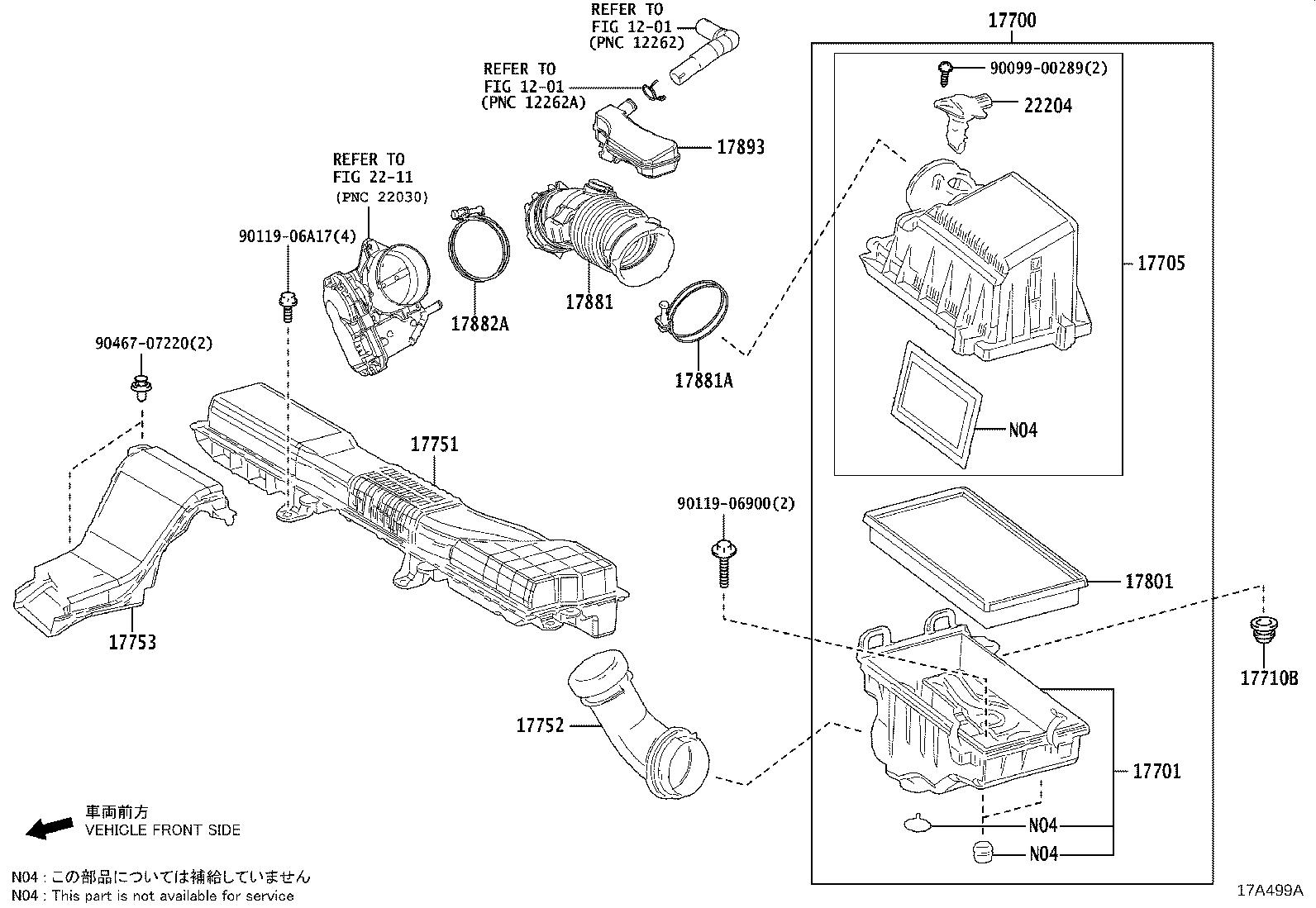 Toyota 17700-37360 CLEANER ASSY, AIR