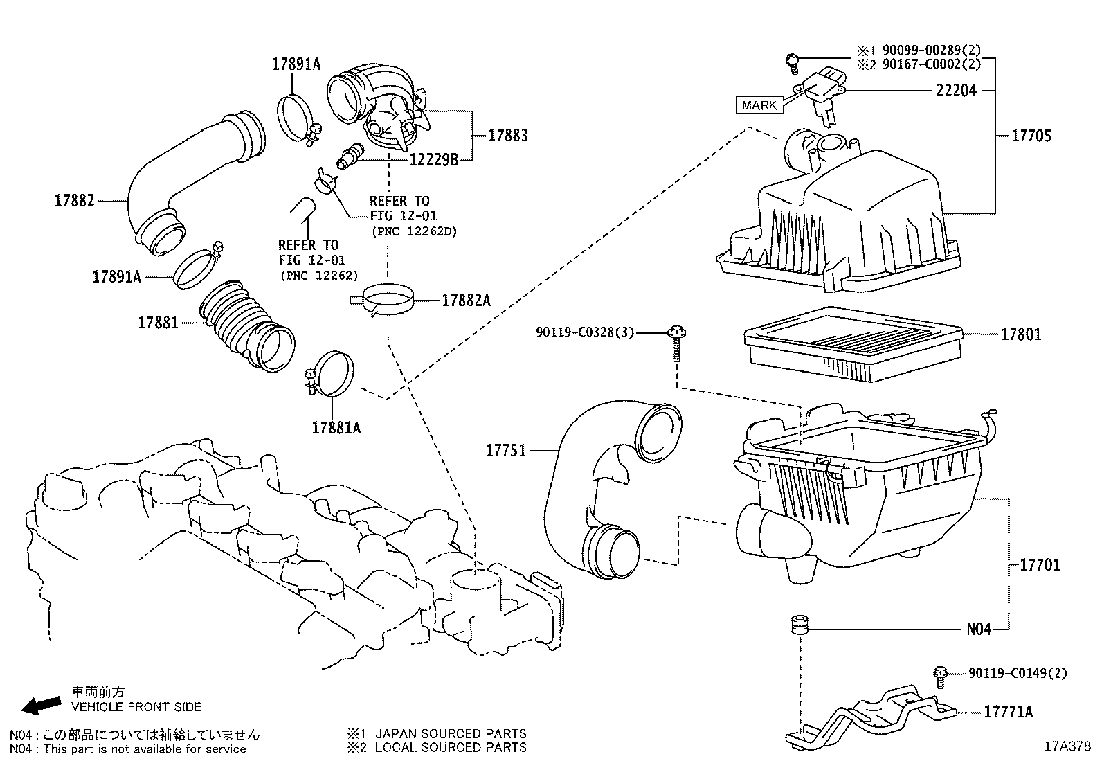 12229-0T010 PIPE, VENTILATION, NO.1 product image