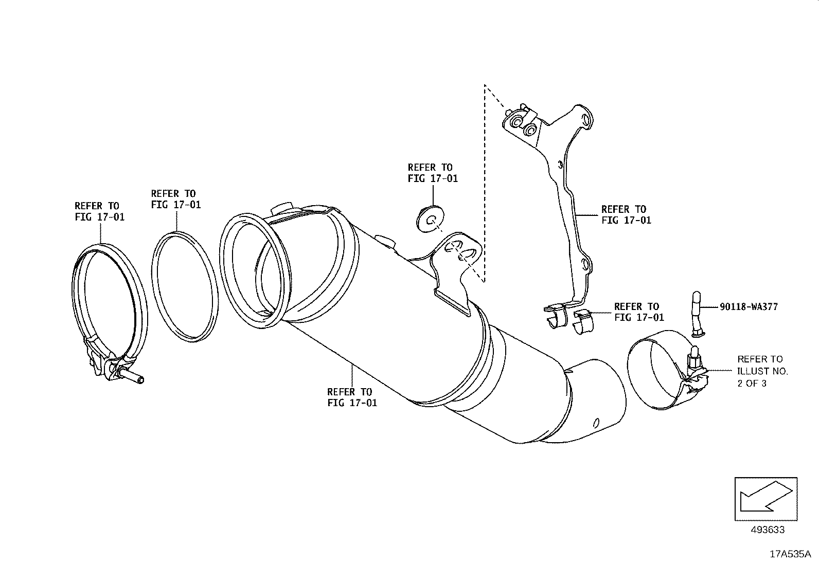 17565-WAA03 SUPPORT,EXHAUST PIPE, NO.4 product image