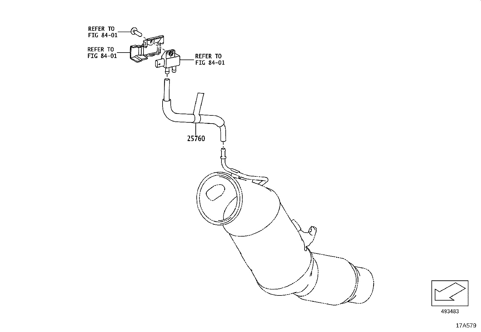 17341-WAA01 HOSE ASSY, VACUUM TRANSMITTING product image