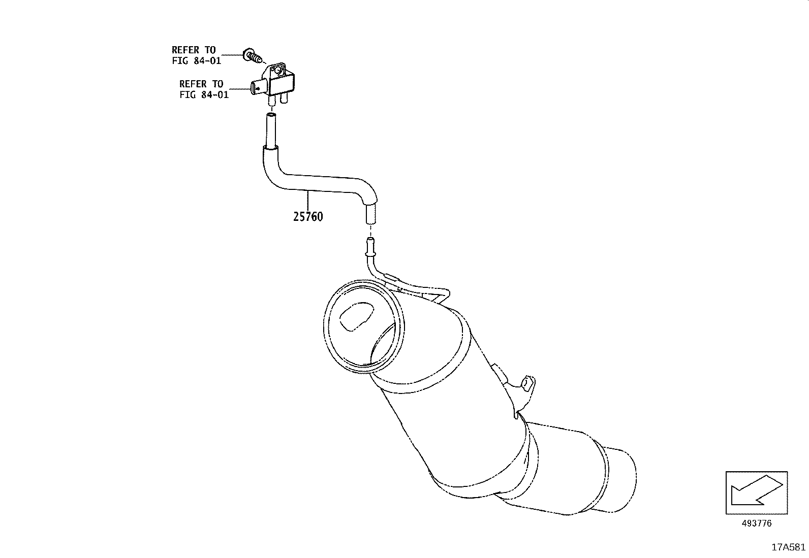 17341-WAA01 HOSE ASSY, VACUUM TRANSMITTING product image