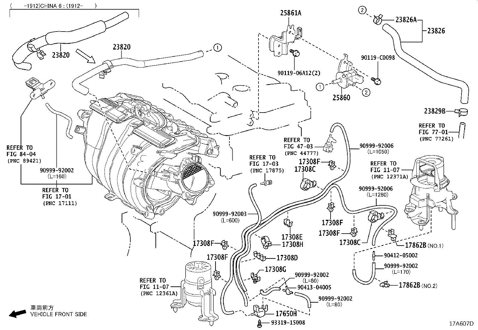 23820-25030 HOSE, FUEL VAPOR FEED, NO.1 product image