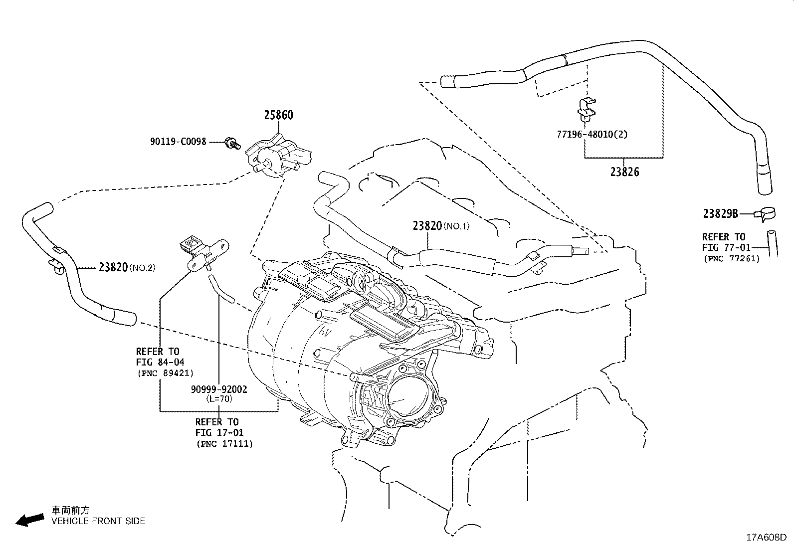 23820-25030 HOSE, FUEL VAPOR FEED, NO.1 product image