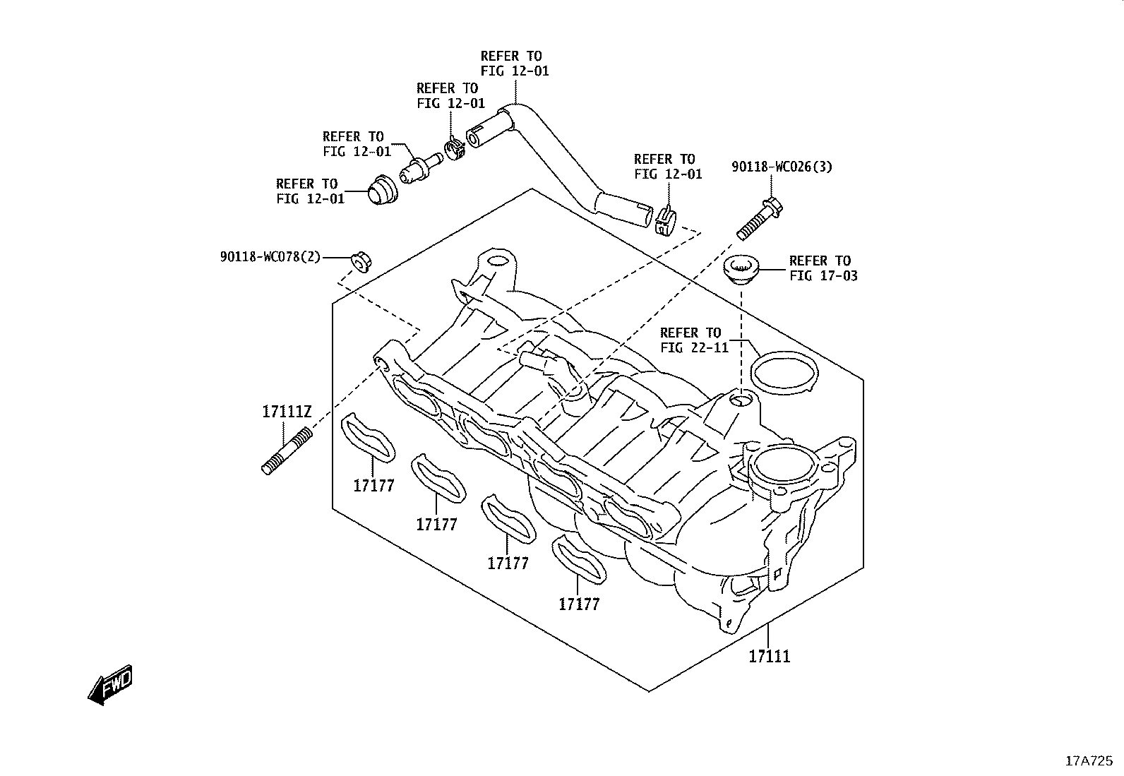 17118-WC001 STAY, MANIFOLD product image