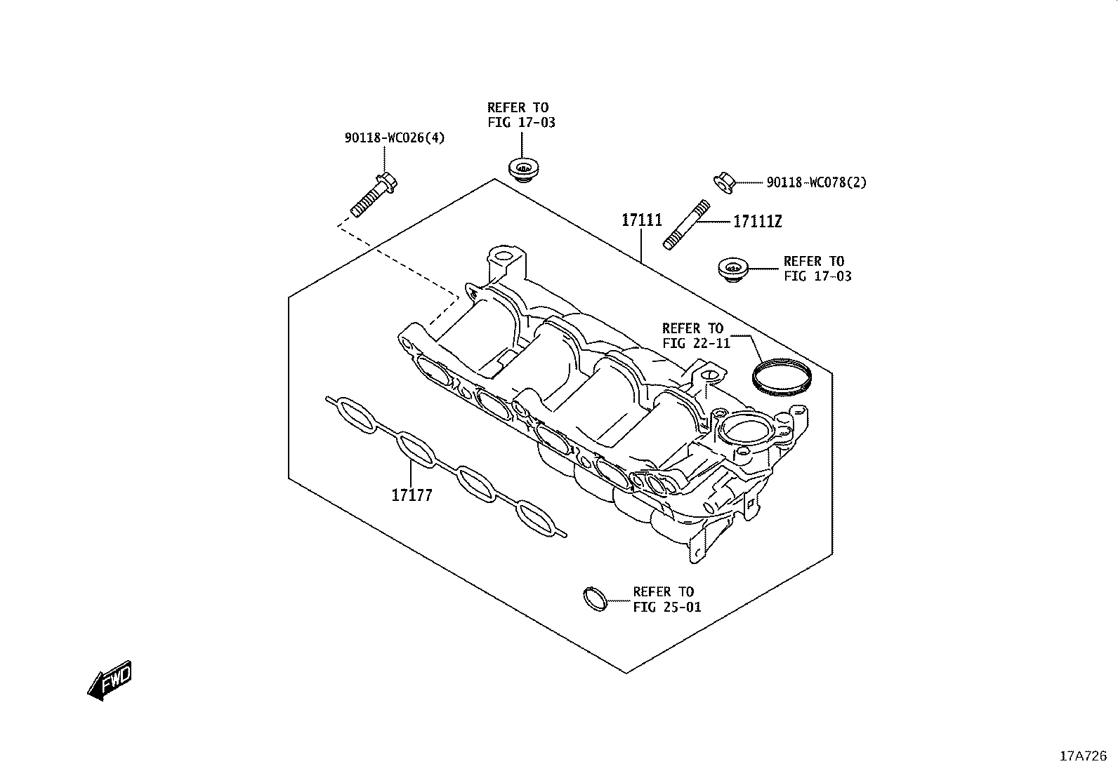 17118-WC001 STAY, MANIFOLD product image