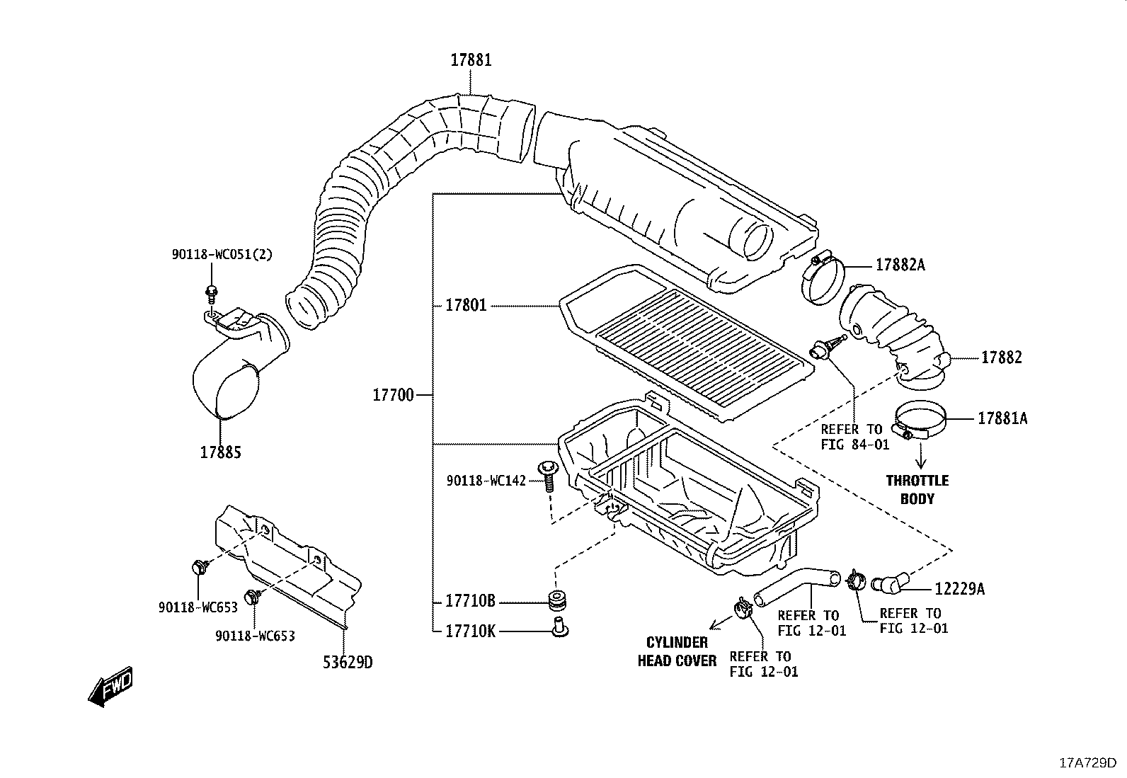 90118-WC322 SUPPORT, AIR CLEANER product image