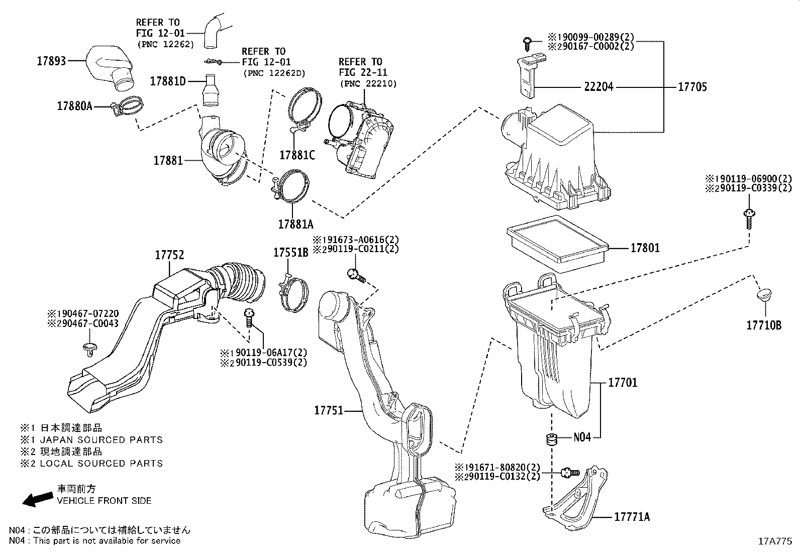 17771-0T030 BRACKET, AIR CLEANER product image