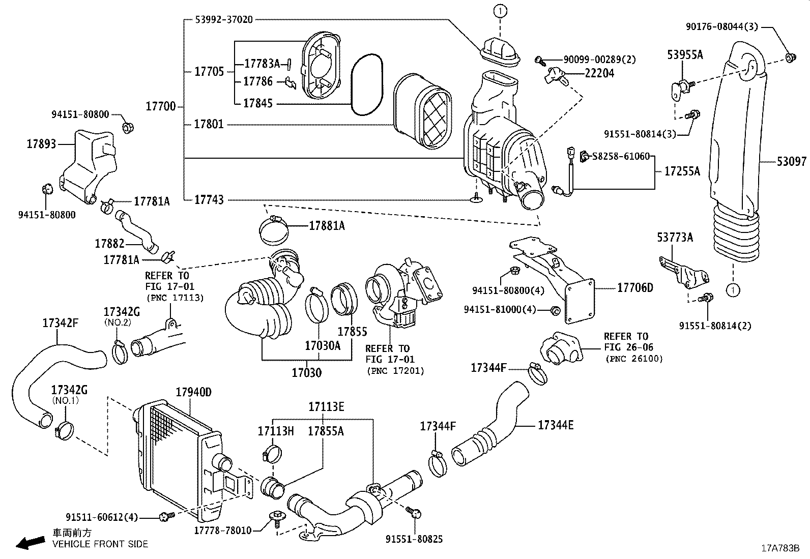 17103-78290 PIPE, INTAKE, NO.1 product image