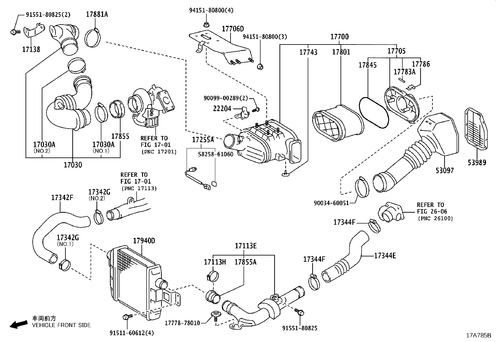 17103-78290 PIPE, INTAKE, NO.1 product image
