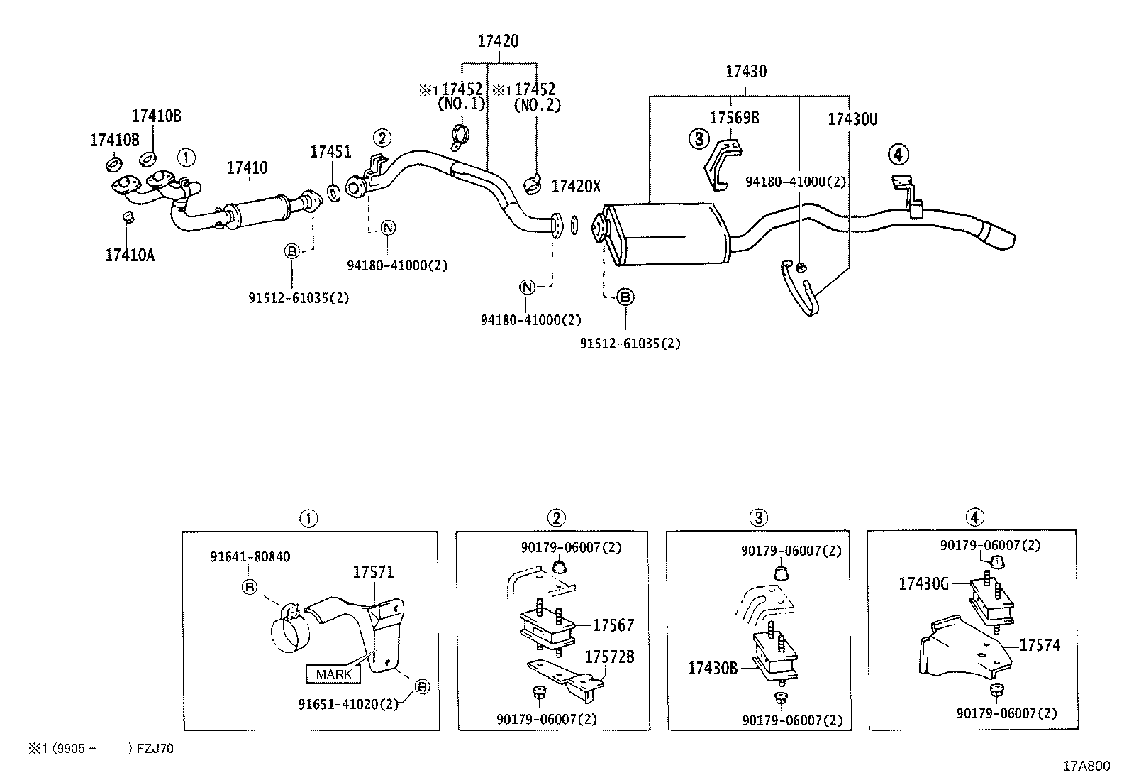 17405-35142 PIPE ASSY, EXHAUST, TAIL product image