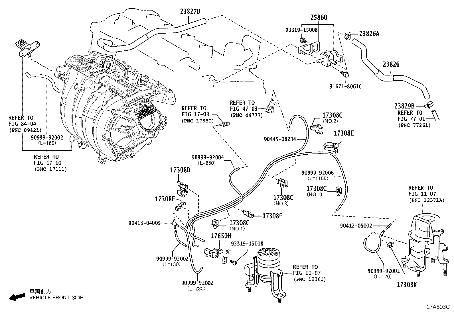 23820-25130 HOSE ASSY, FUEL VAPOR FEED product image