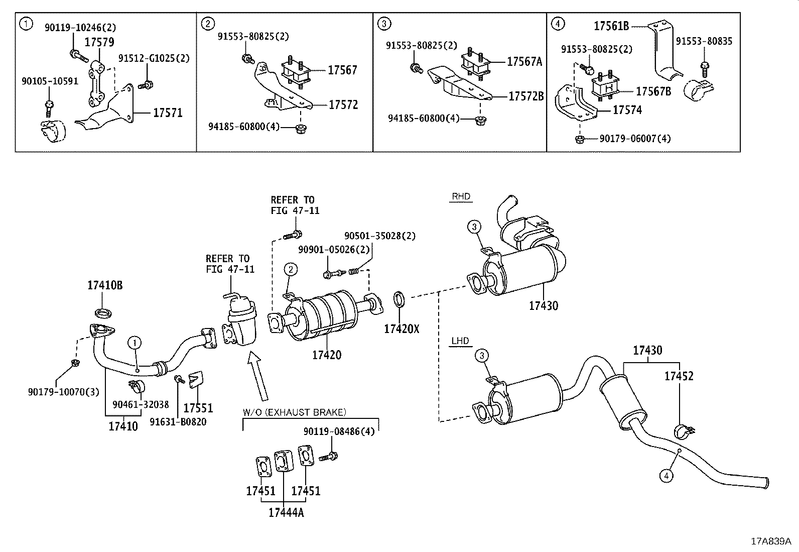 17405-17300 PIPE ASSY, EXHAUST, TAIL product image