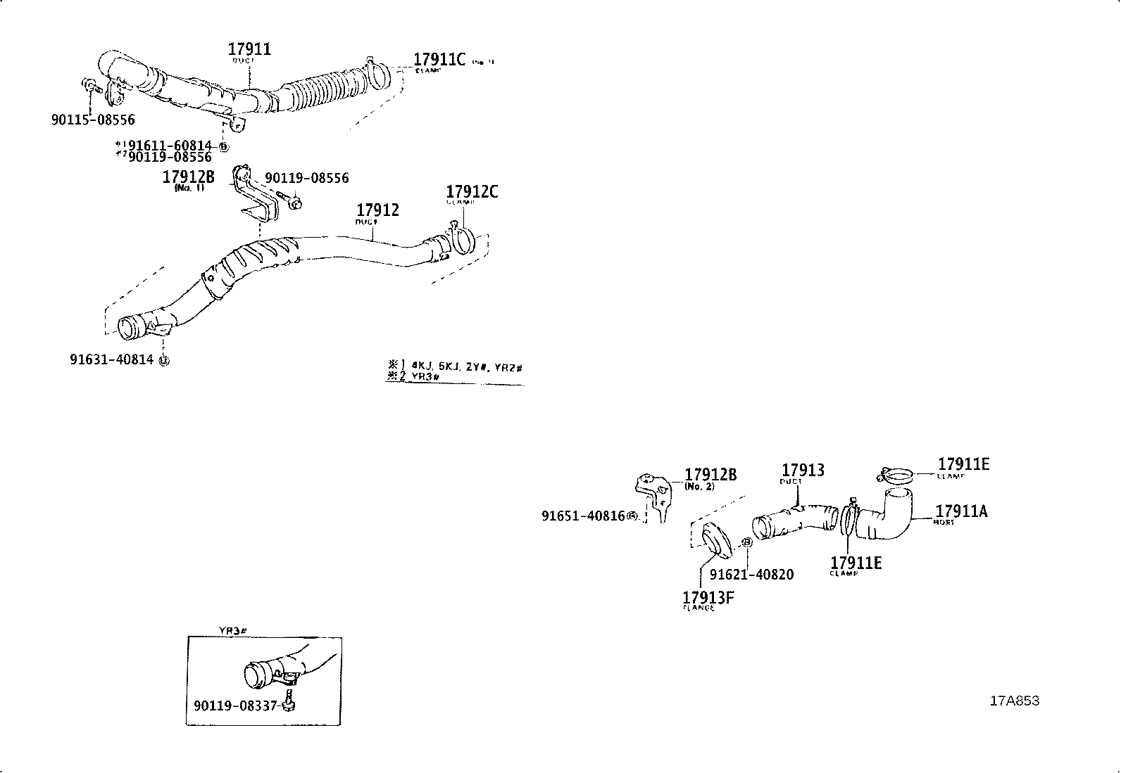 52820-87006 DUCT, COOL AIR INTAKE, NO.2 product image