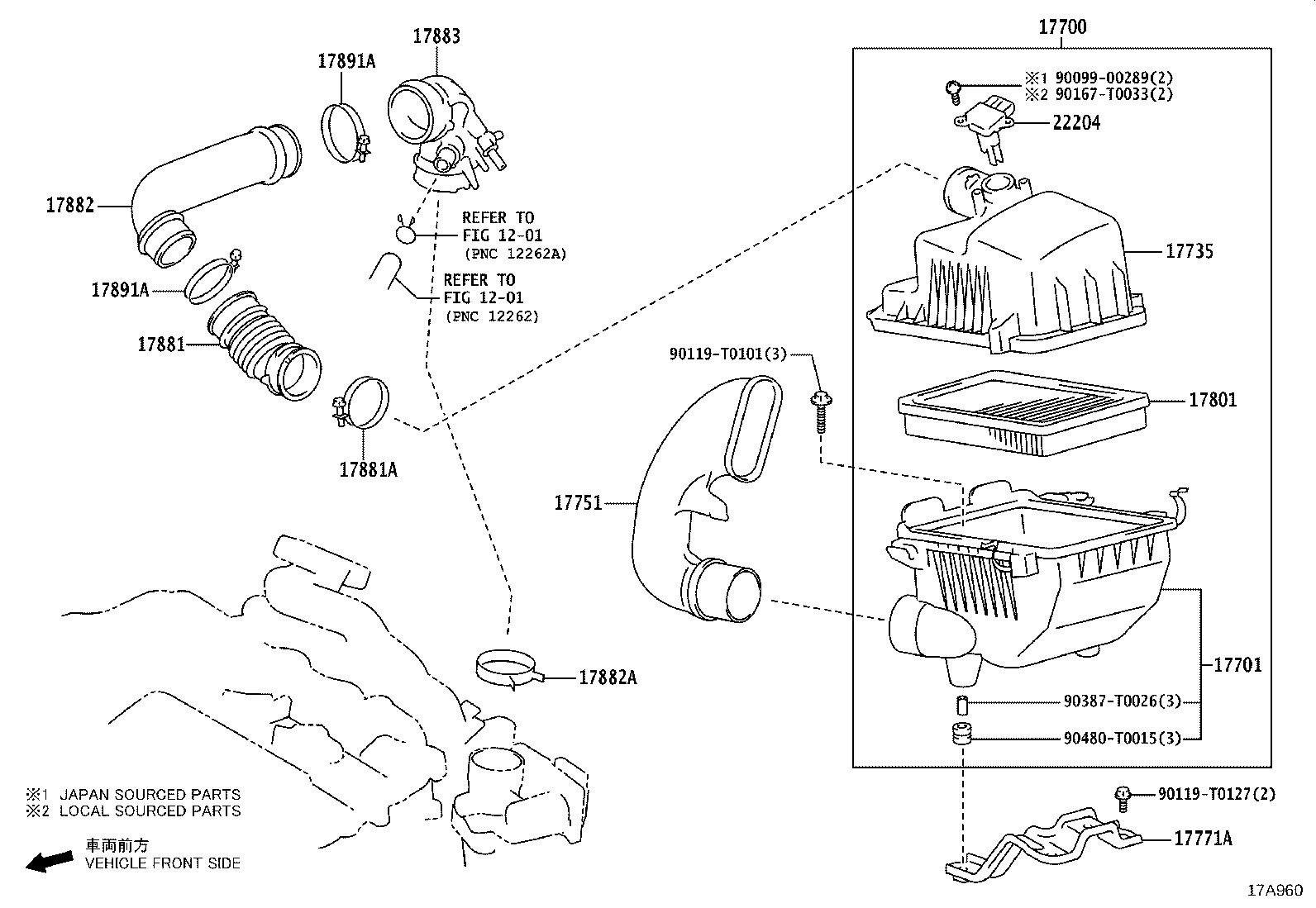 12229-0Y030 PIPE, VENTILATION product image
