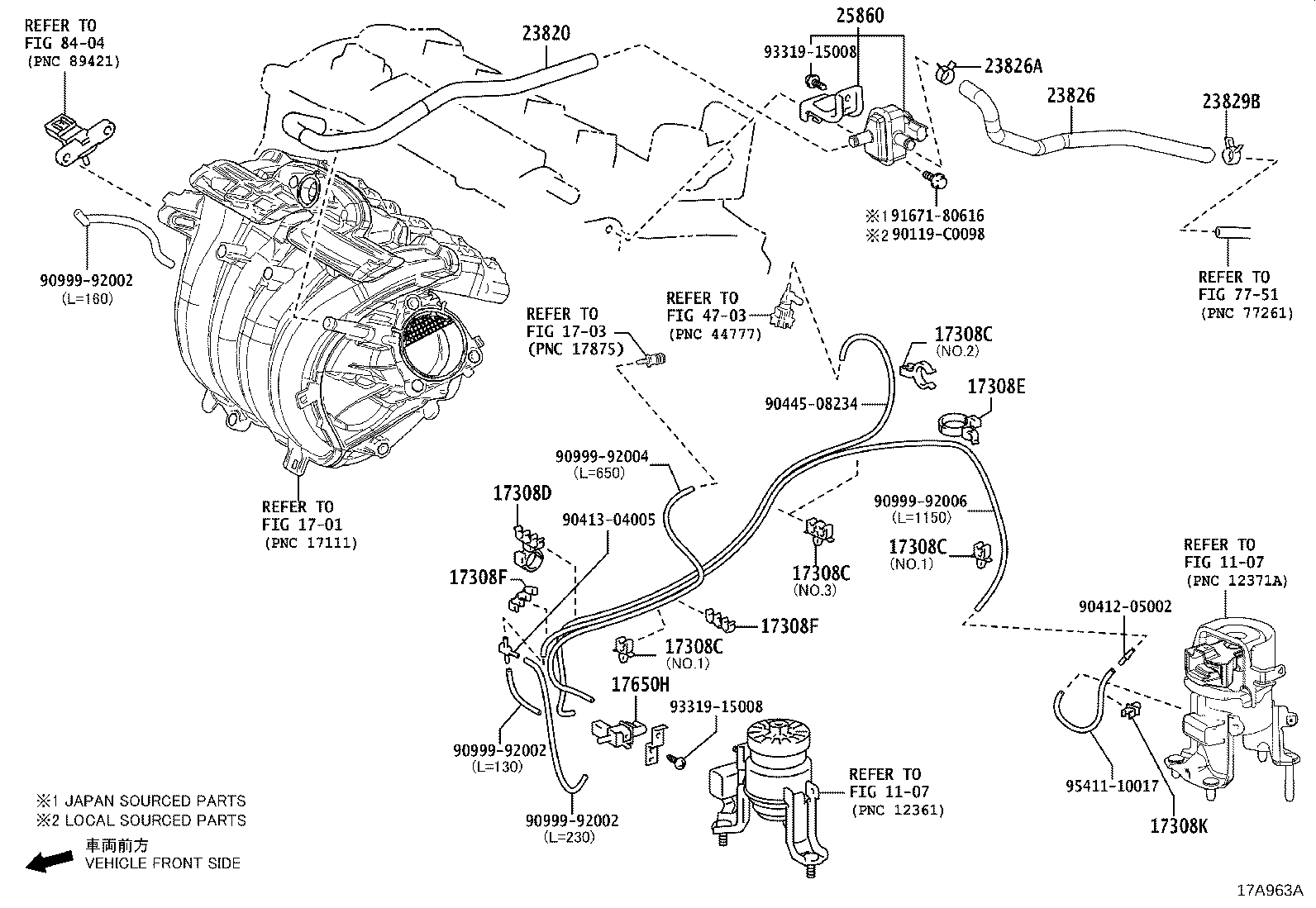 23820-F0210 HOSE ASSY, FUEL VAPOR FEED product image