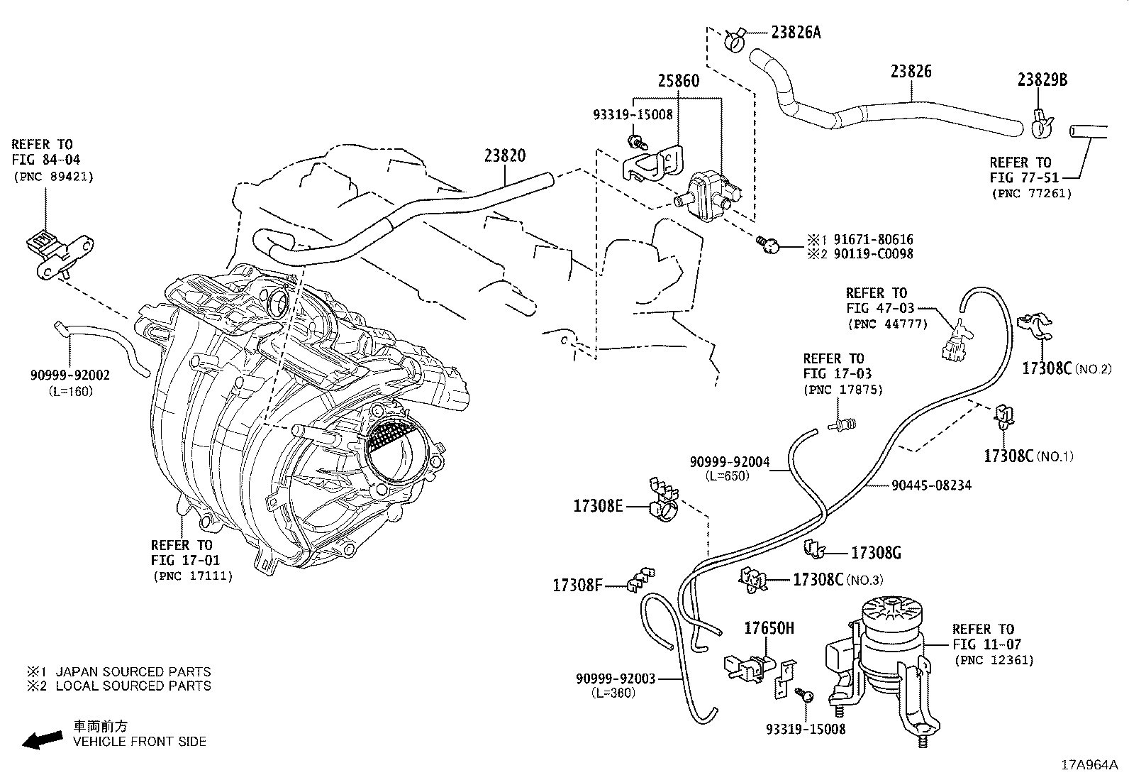 23820-F0210 HOSE ASSY, FUEL VAPOR FEED product image