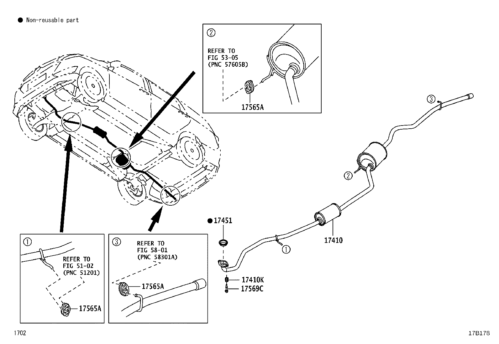 17410-BZ730 PIPE ASSY, EXHAUST, FRONT product image