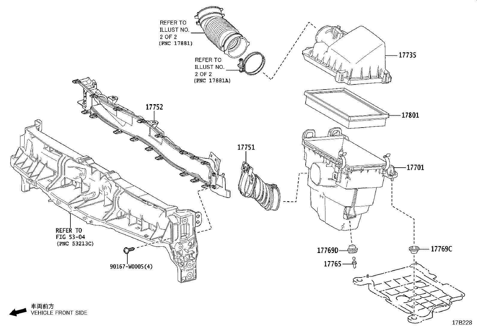 17701-15310 CASE SUB-ASSY, AIR CLEANER product image