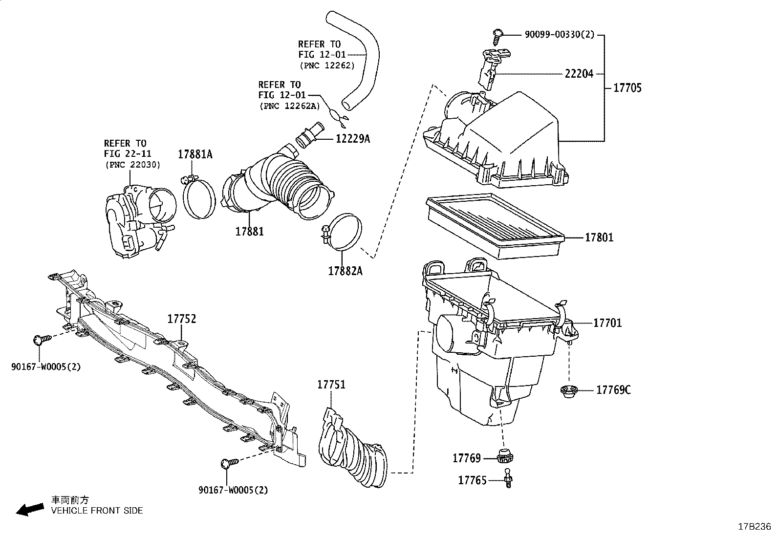 17701-15310 CASE SUB-ASSY, AIR CLEANER product image