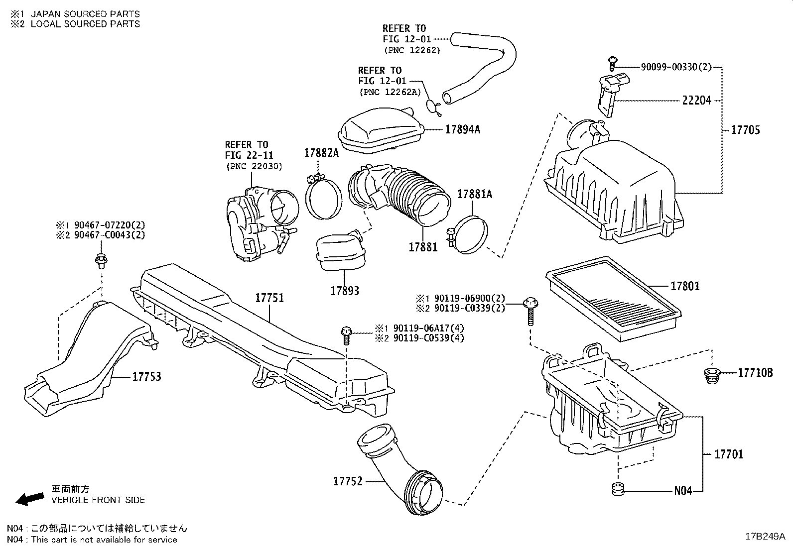17771-0T030 BRACKET, AIR CLEANER product image