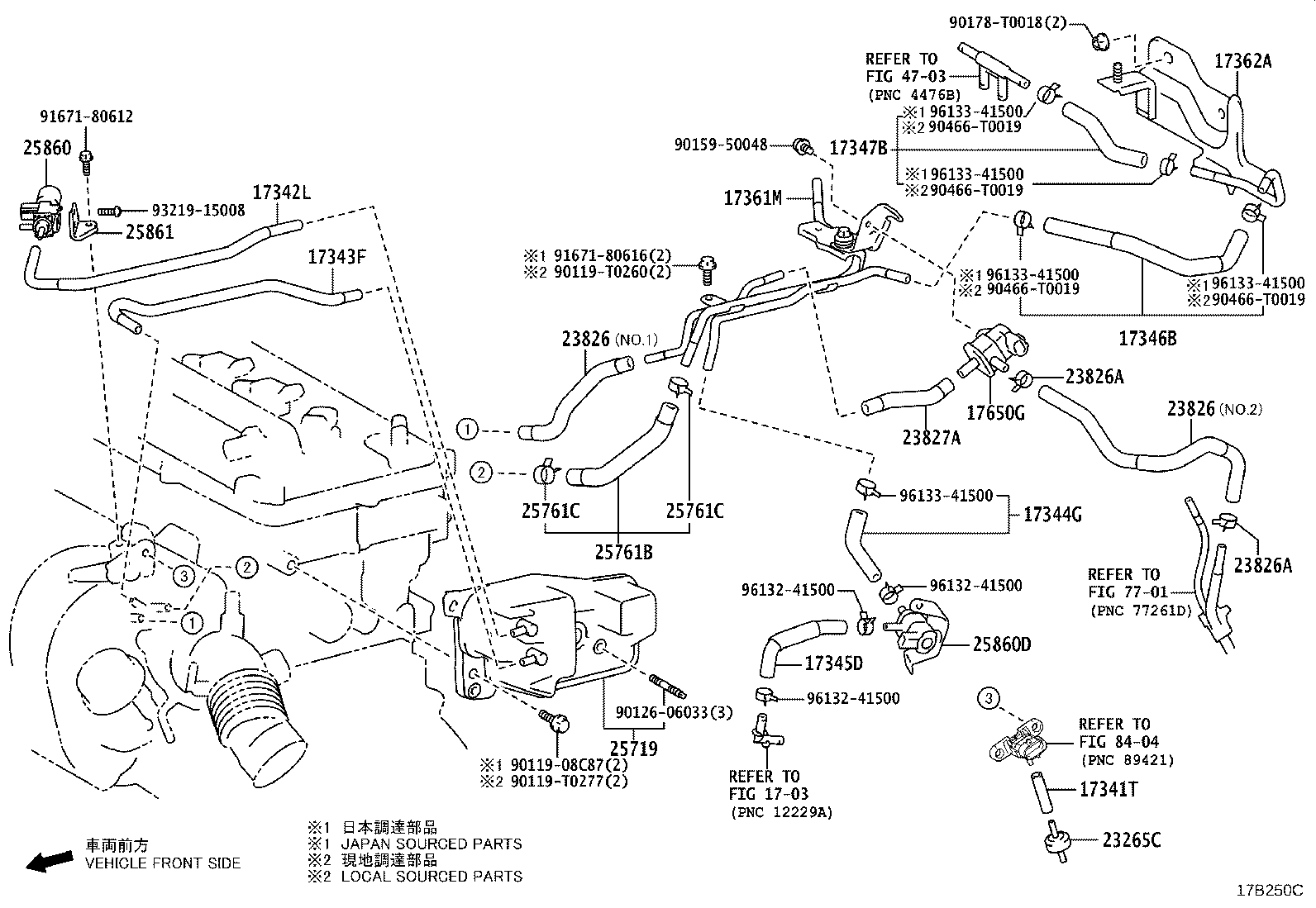 23826-0T520 HOSE, FUEL VAPOR FEED, NO.1 product image