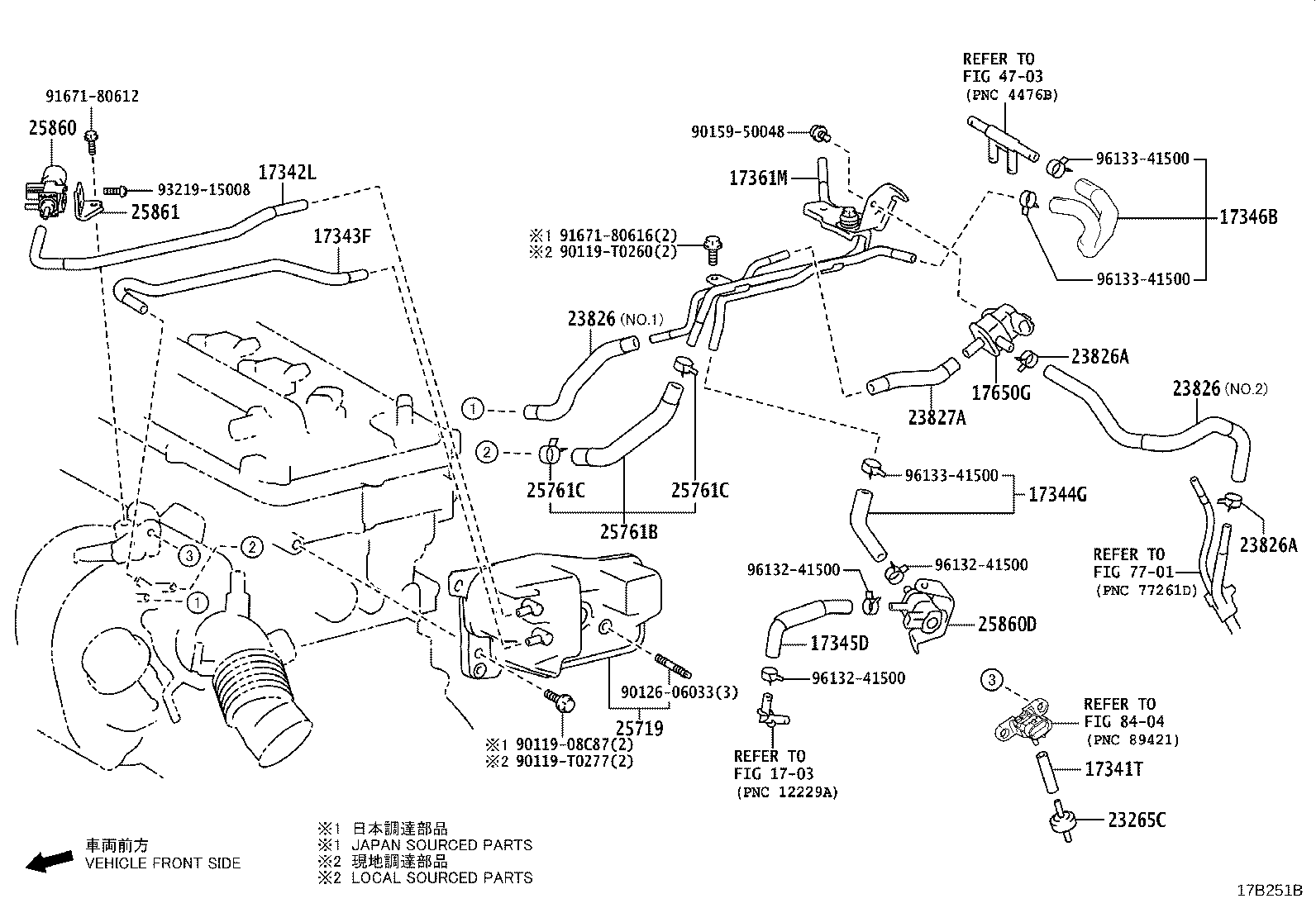 23826-0T520 HOSE, FUEL VAPOR FEED, NO.1 product image