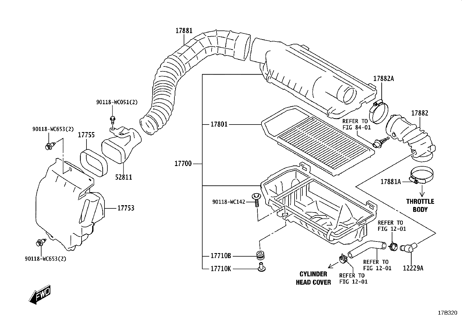 52811-WC002 DUCT, COOL AIR INTAKE, NO.1 product image