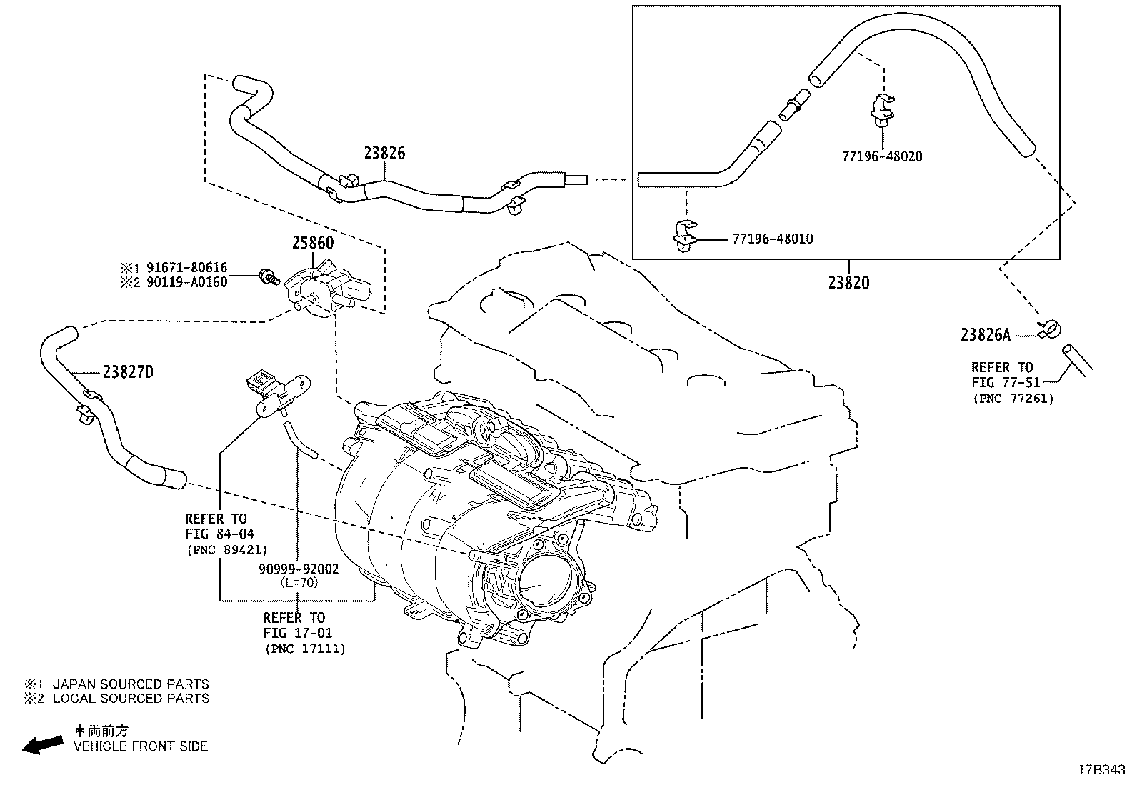 23820-F0310 HOSE ASSY, FUEL VAPOR FEED product image
