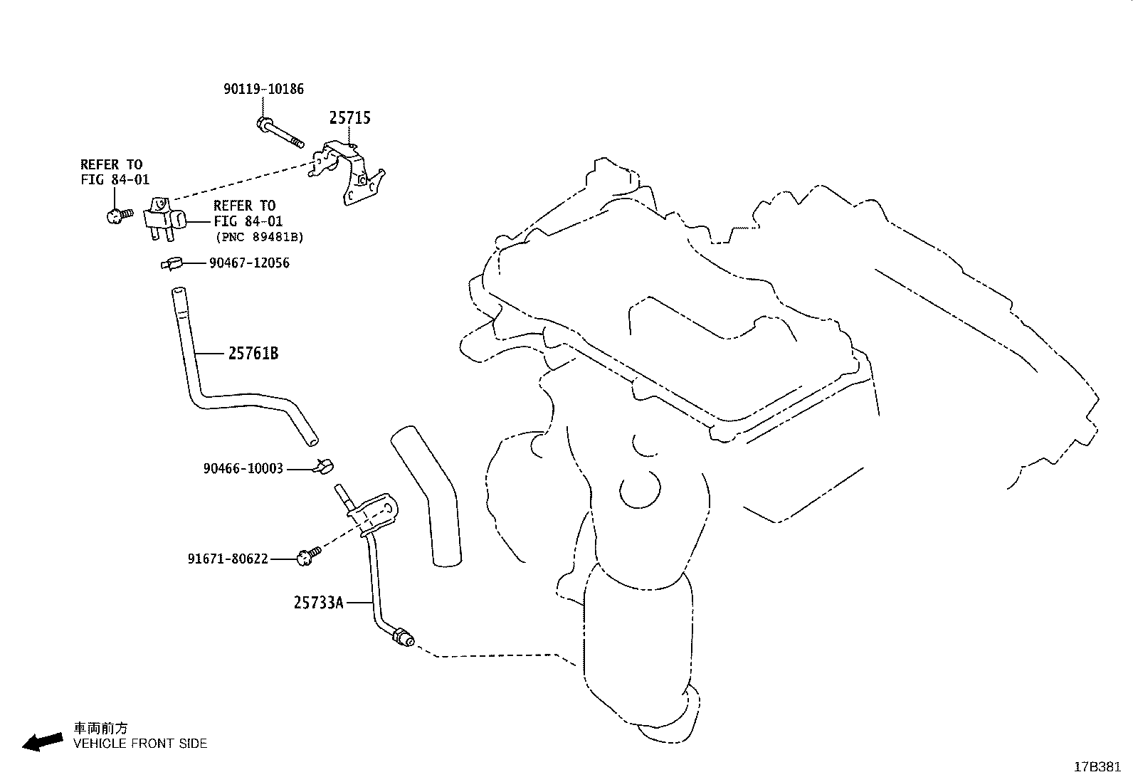 23827-31190 HOSE ASSY, FUEL VAPOR FEED, NO.2 product image