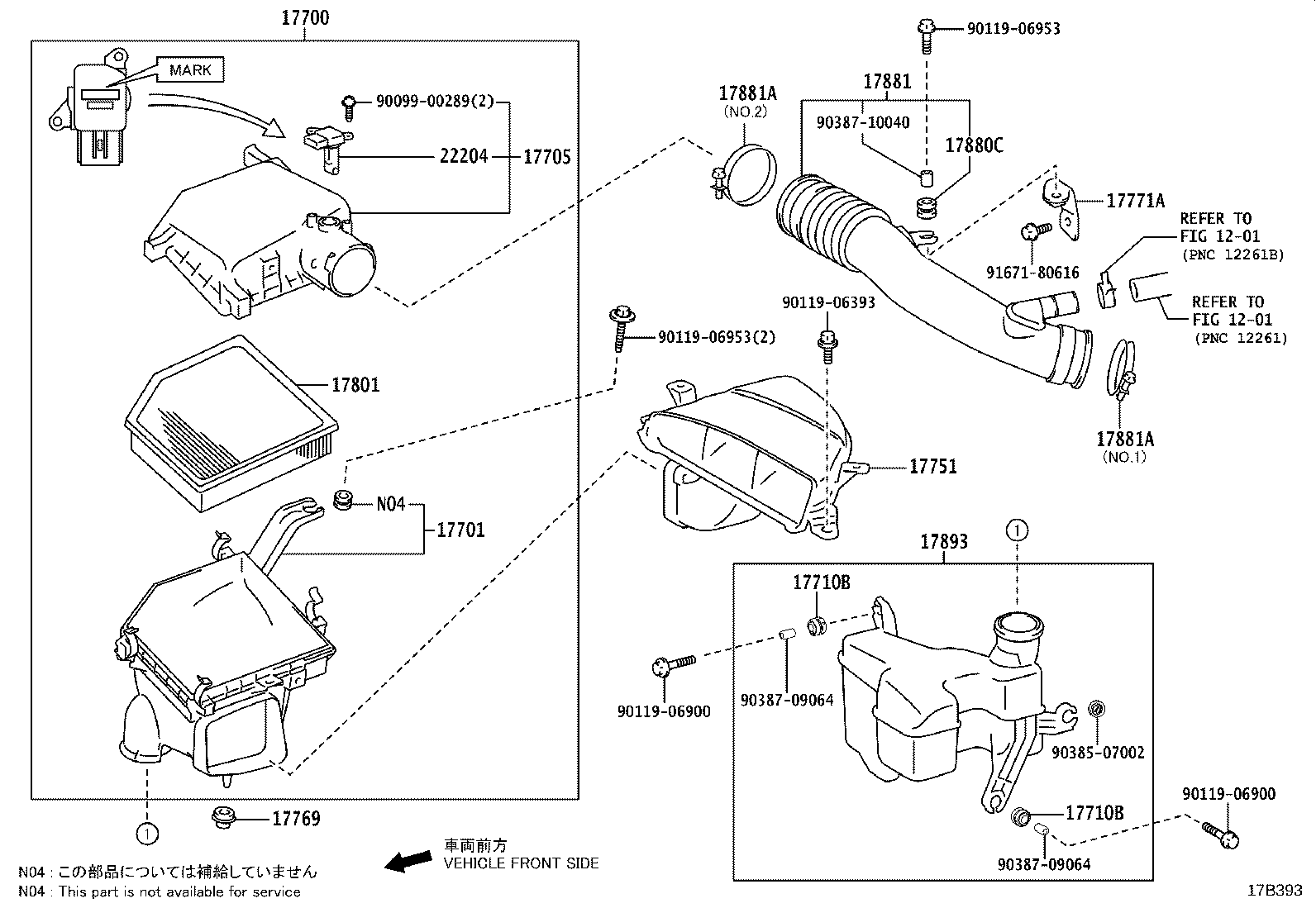 17700-36290 CLEANER ASSY, AIR product image