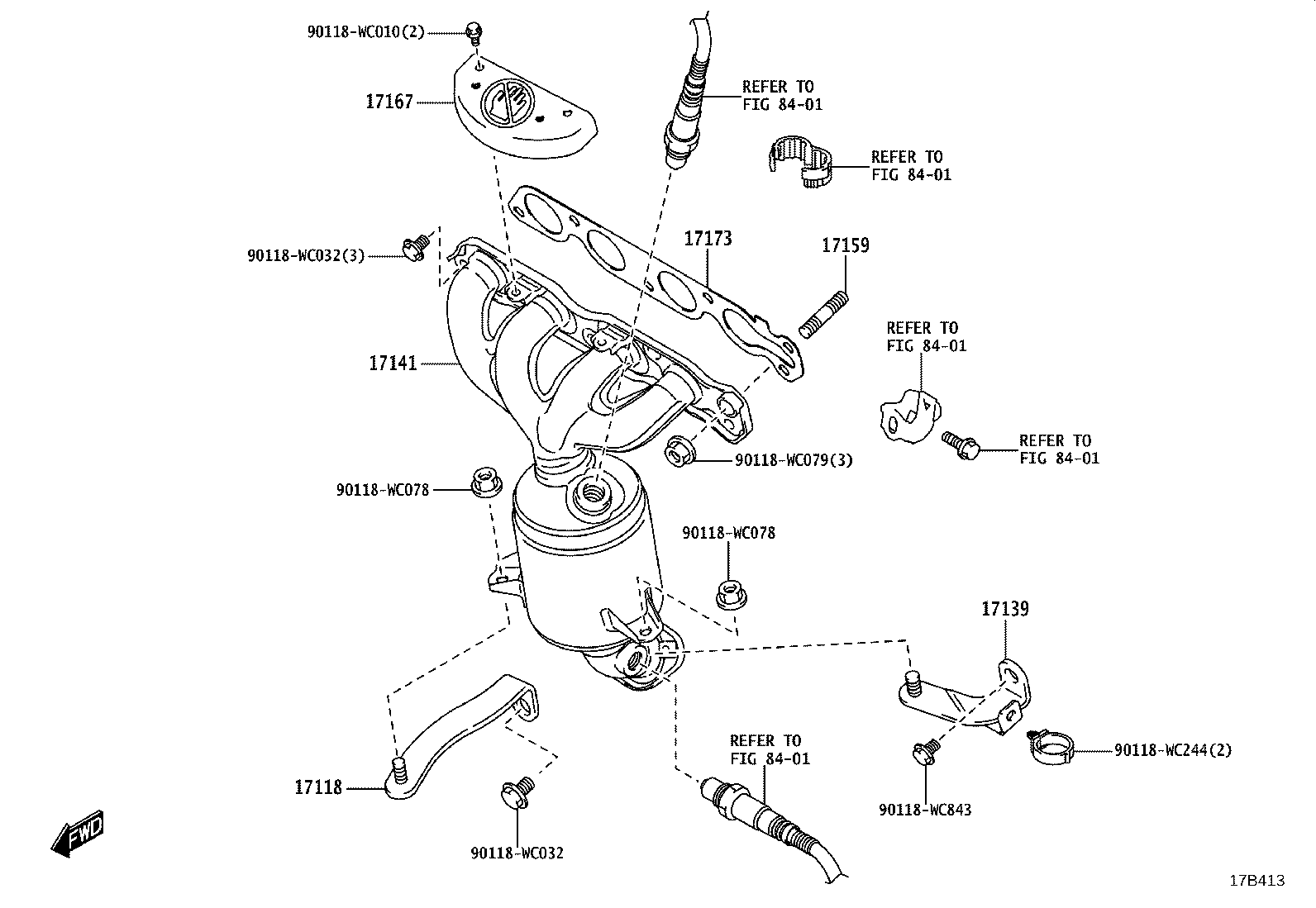 17167-WC003 INSULATOR, EXHAUST MANIFOLD HEAT, NO.1 product image