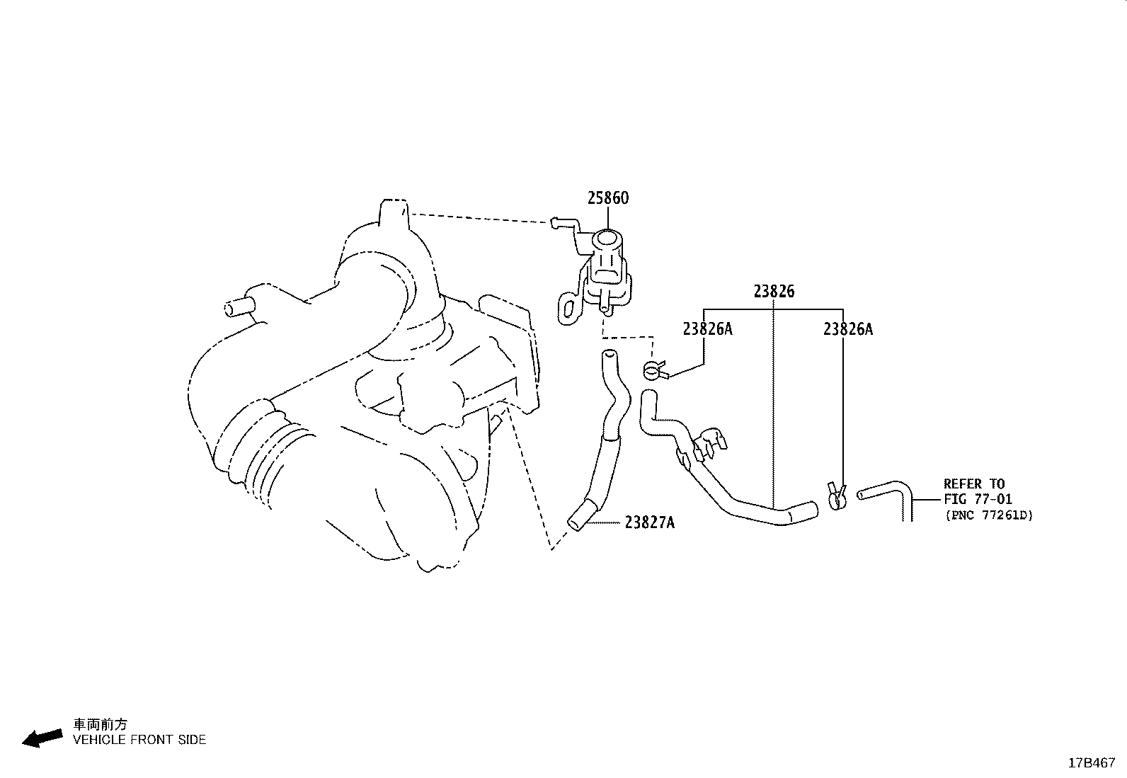 23827-0Y280 HOSE, FUEL VAPOR FEED, NO.2 product image