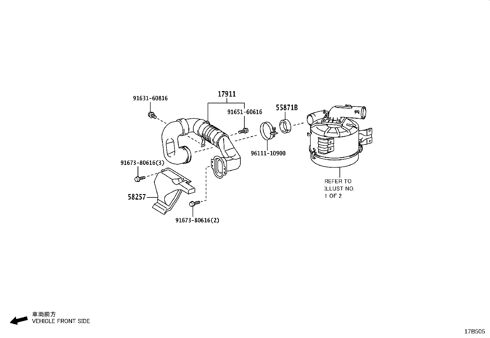 17030-78650 HOSE ASSY, AIR product image