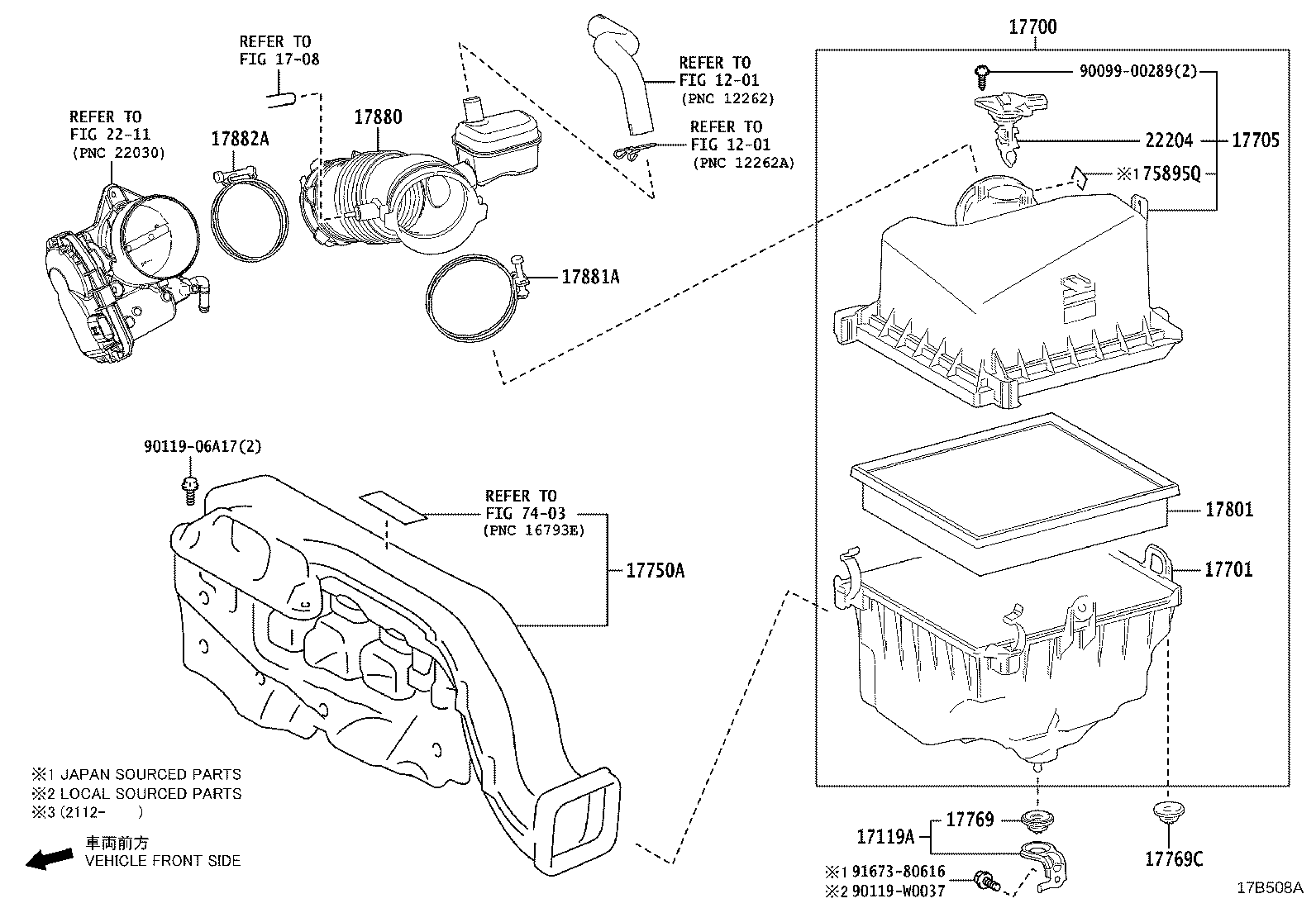 17700-25090 CLEANER ASSY, AIR product image