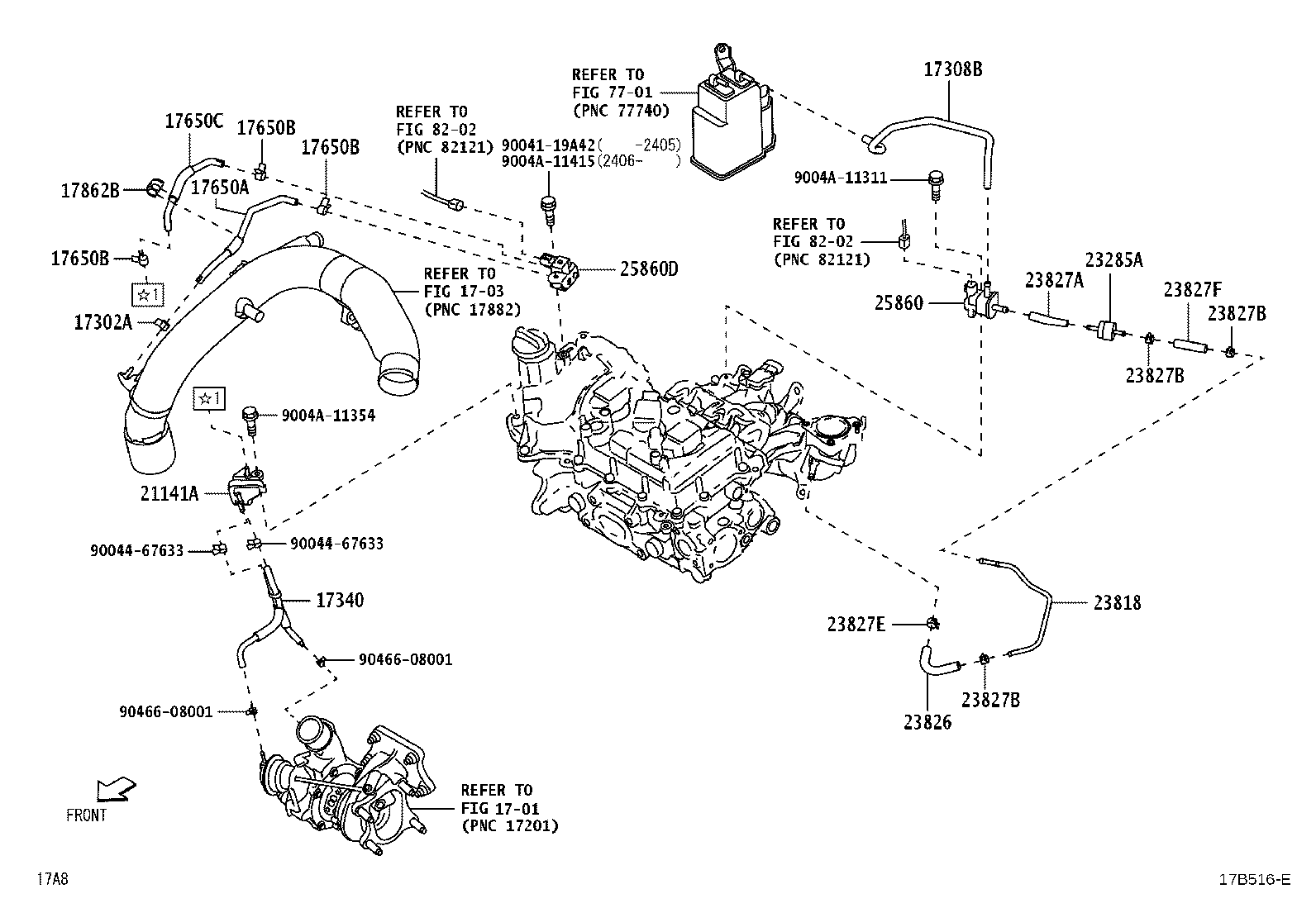 Toyota 44726-BZ020 HOSE, AIR, NO.1