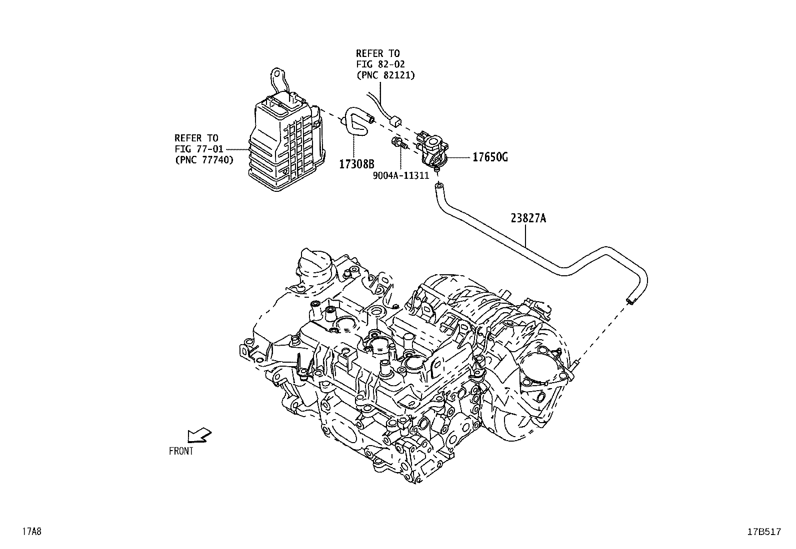 90044-67230 CLIP(FOR FUEL VAPOR FEED HOSE, NO.2) product image