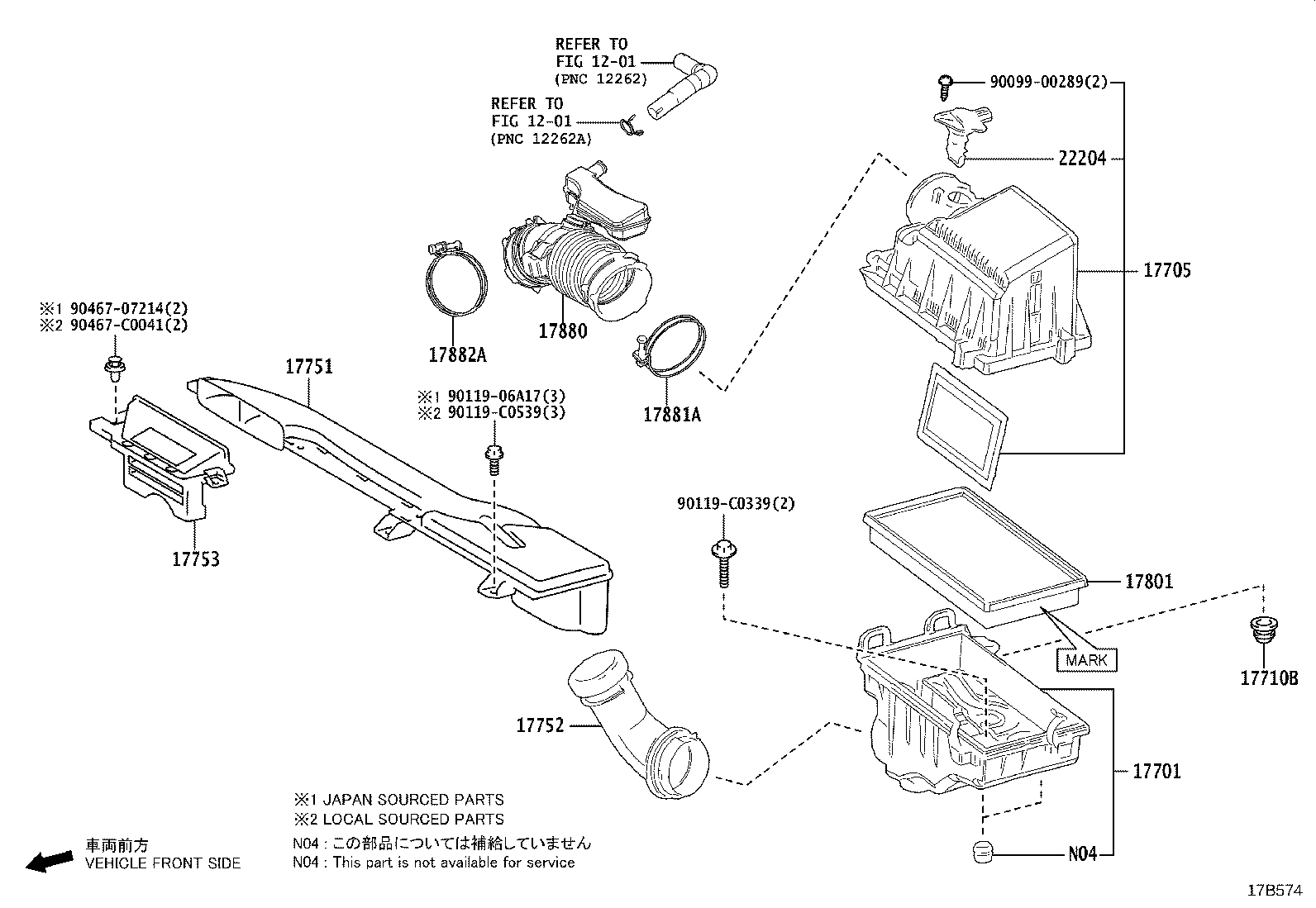 17801-F2020 ELEMENT SUB-ASSY, AIR CLEANER FILTER product image