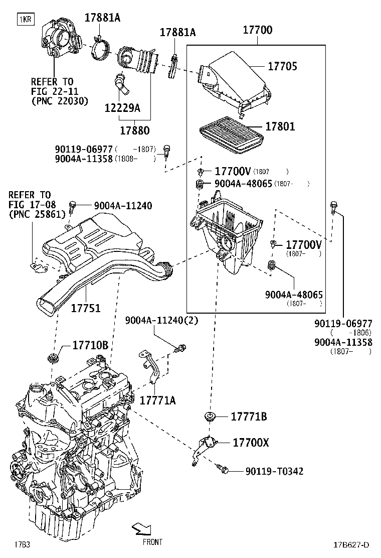 17700-BZ150 CLEANER ASSY, AIR product image