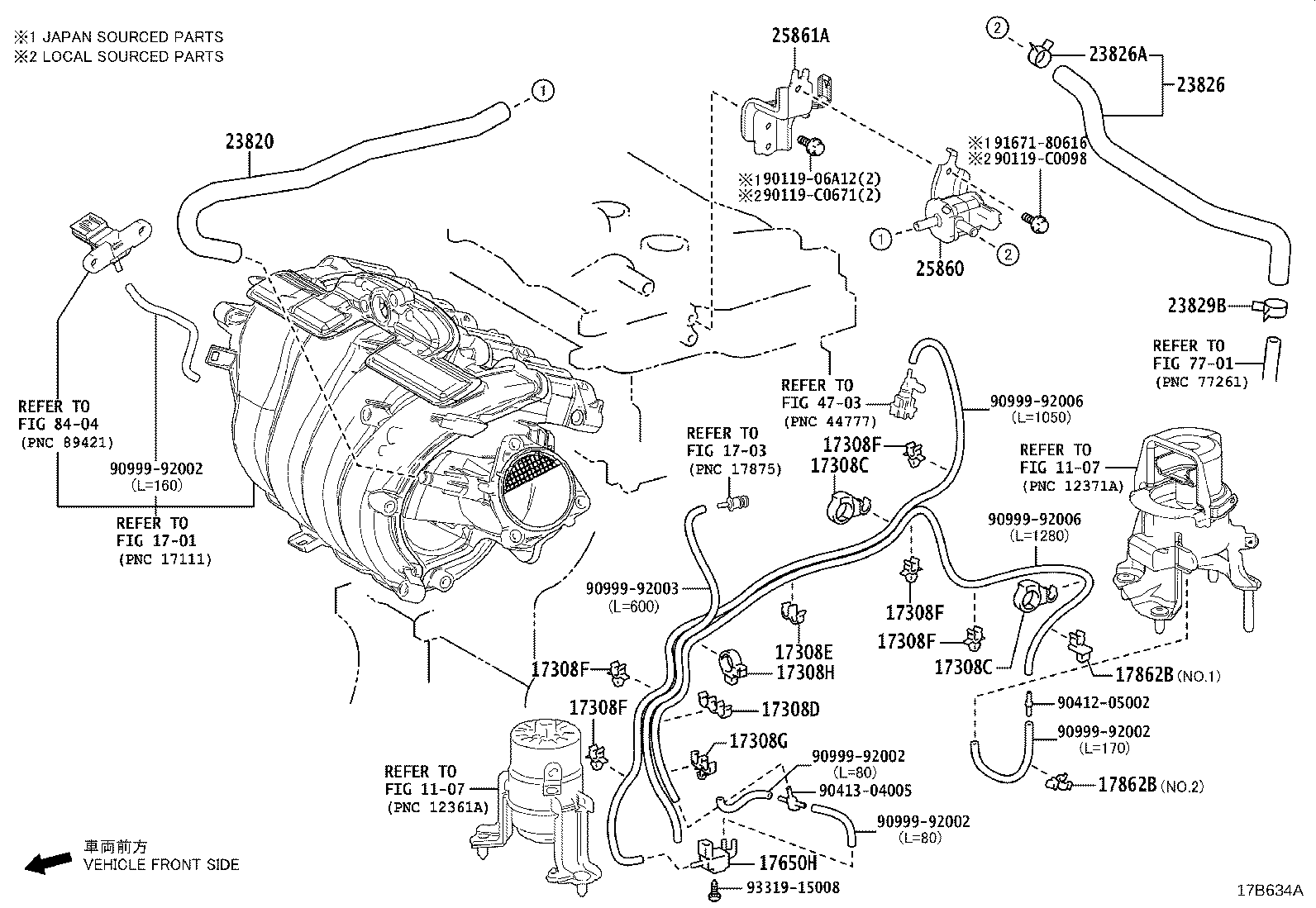 23820-25030 HOSE, FUEL VAPOR FEED, NO.1 product image