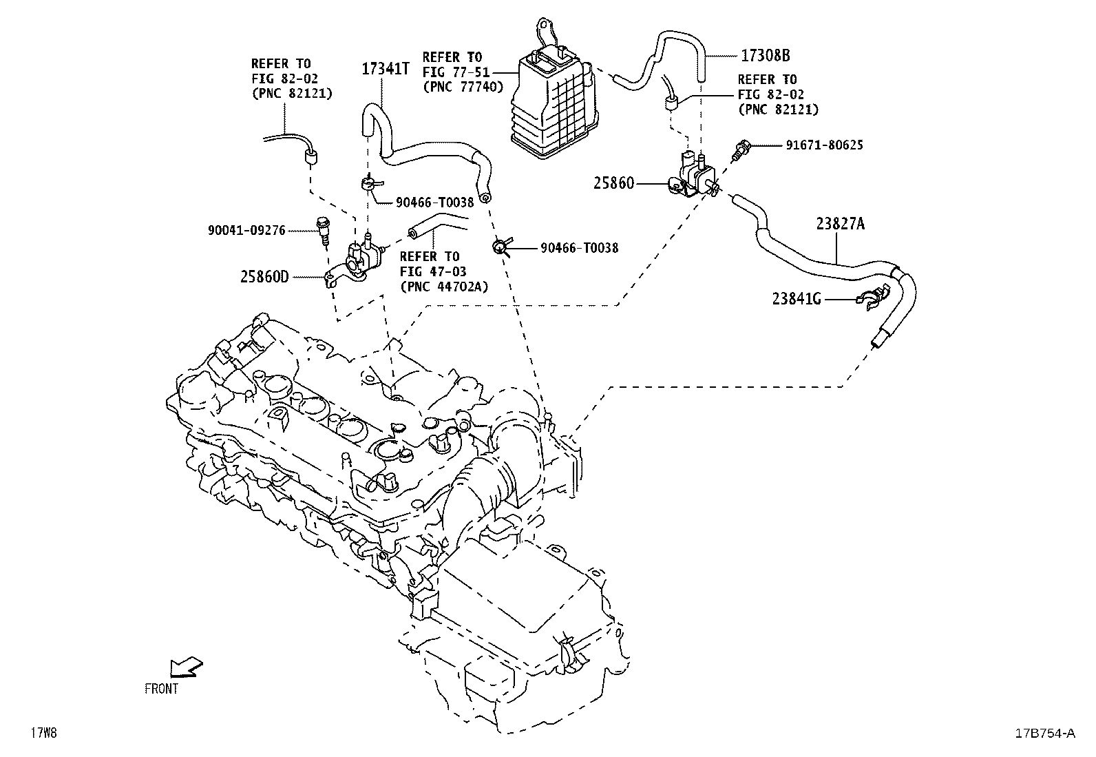 Toyota 17341-BZ040 HOSE, AIR, NO.1