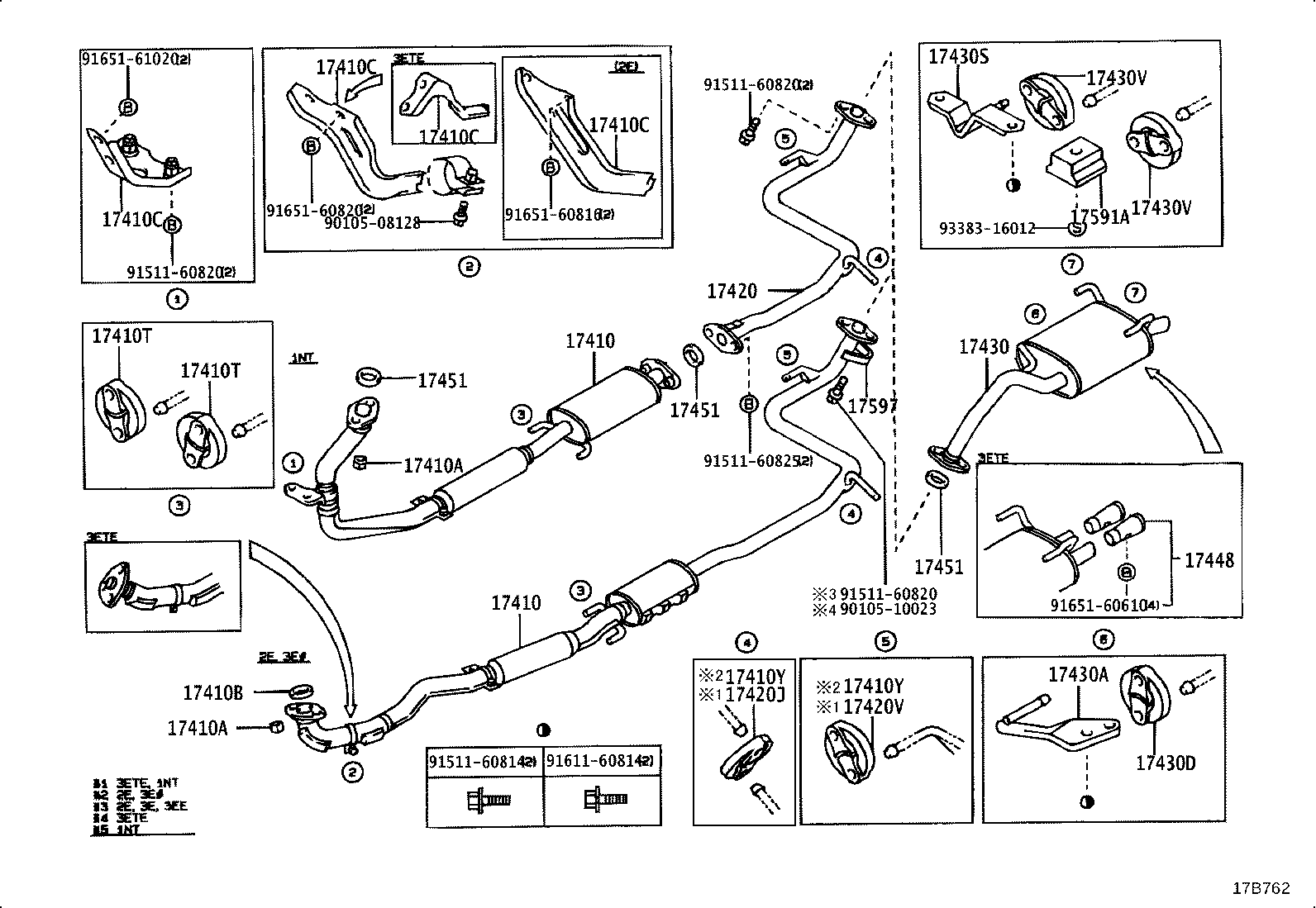 17430-11081 PIPE ASSY, EXHAUST, TAIL product image